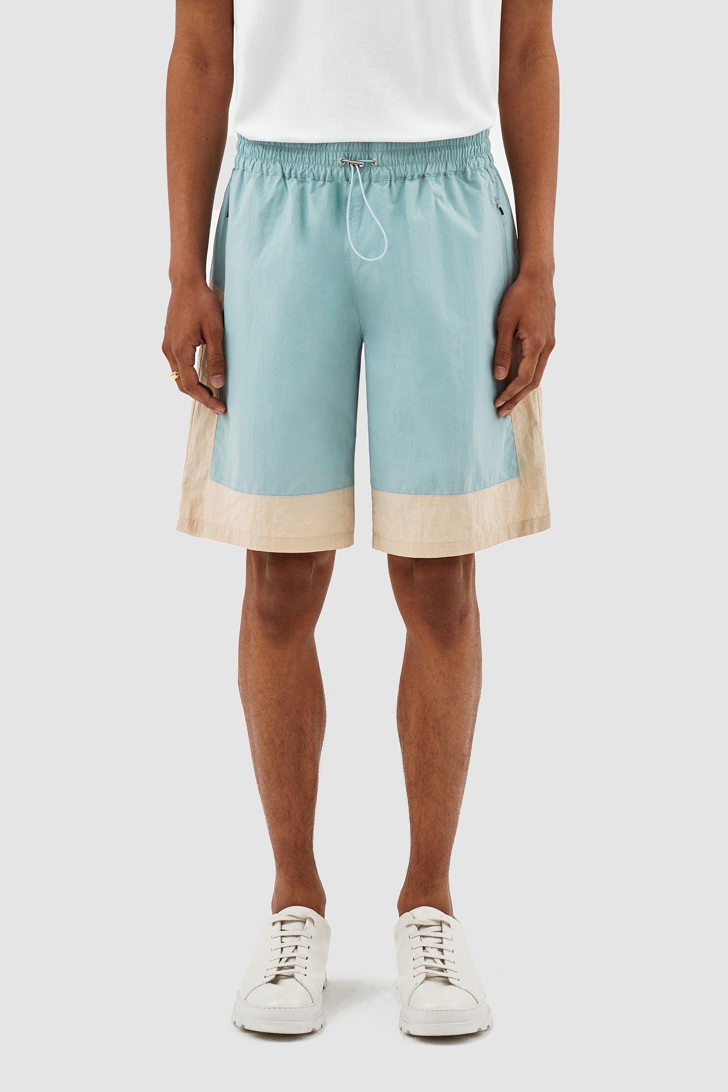 Short Steiner Contrast - Bleu clair/crème