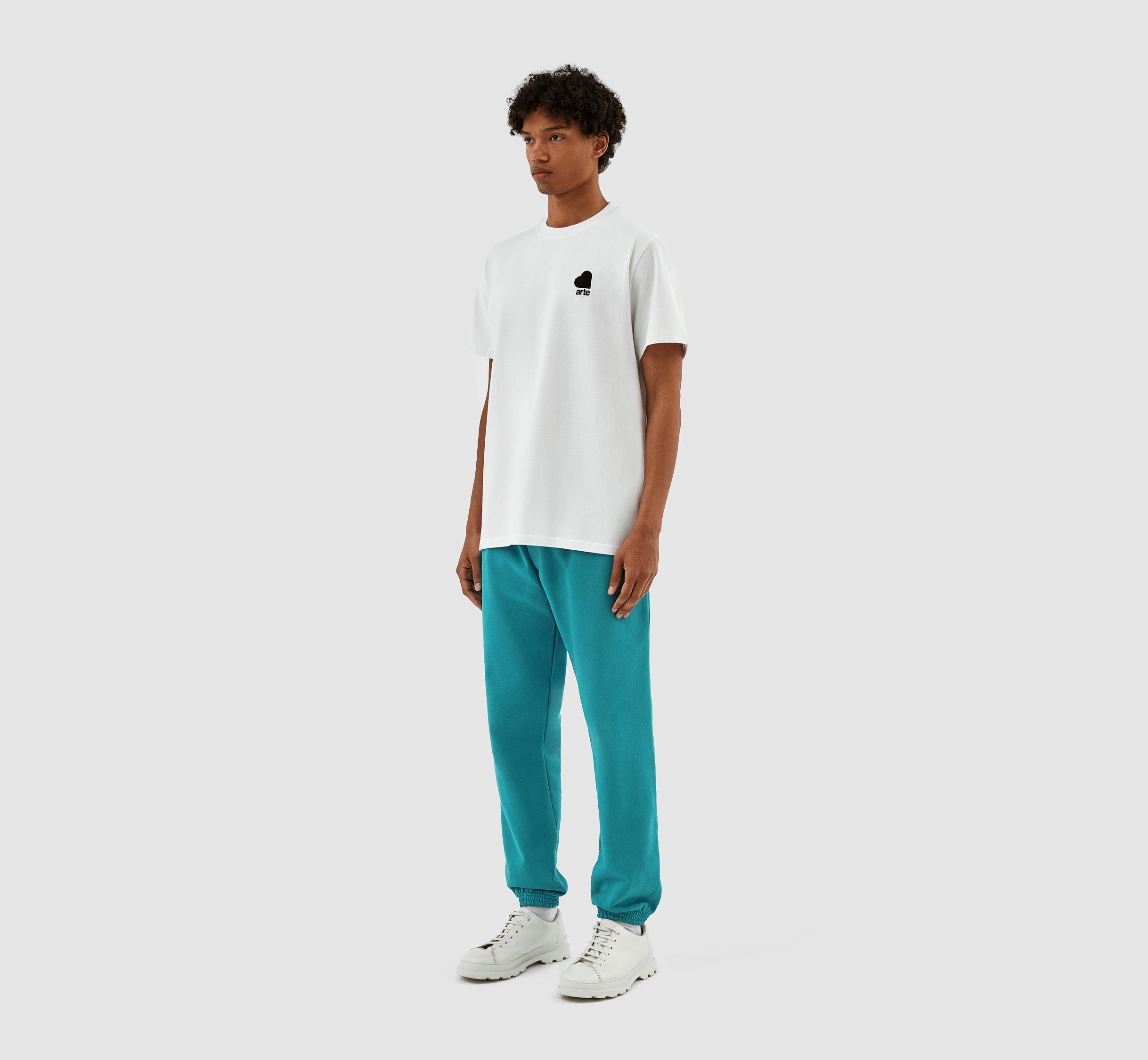 T-shirt Taut Heart Logo - Blanc
