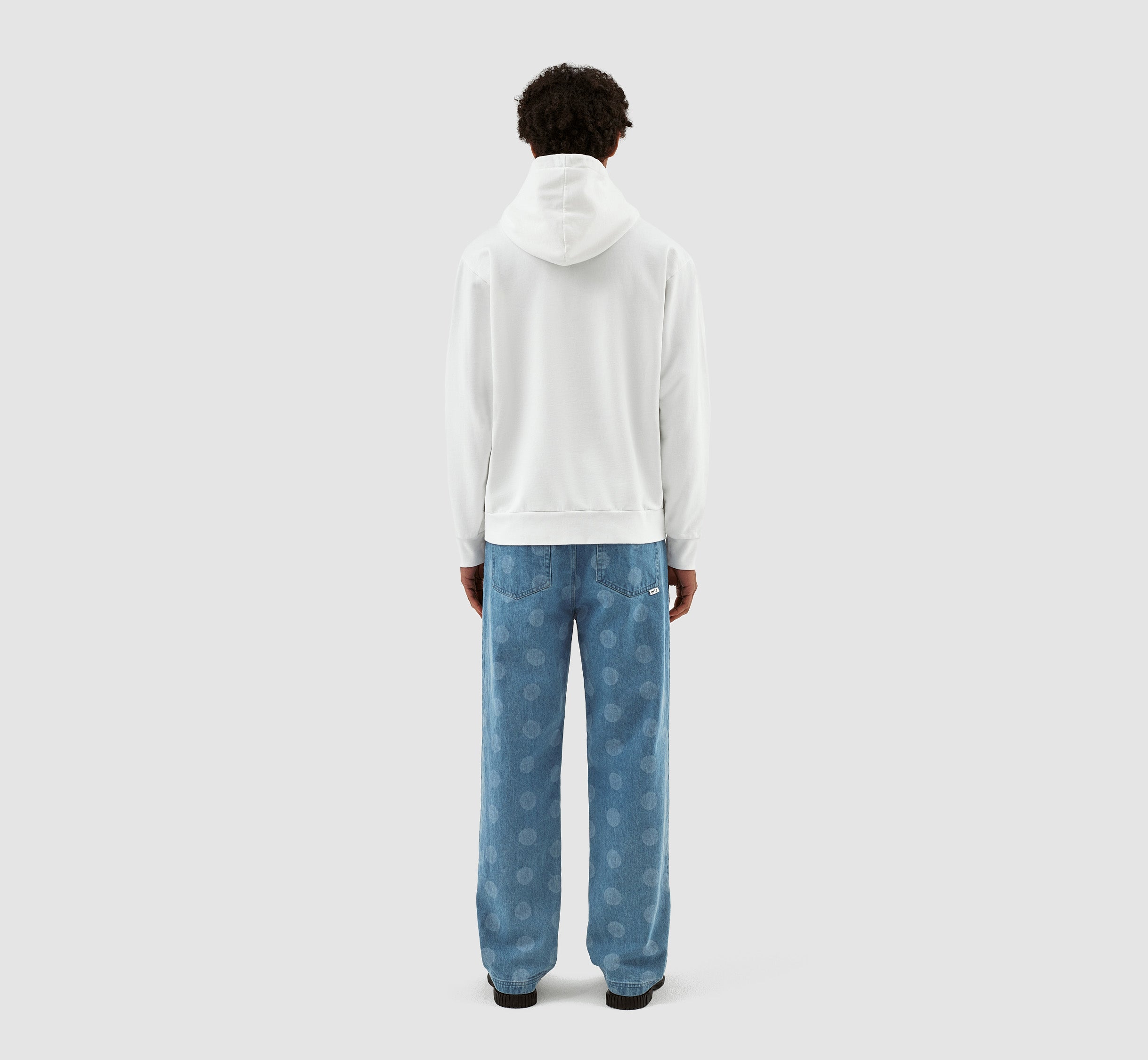Sweat à capuche avec logo Hannes - Blanc