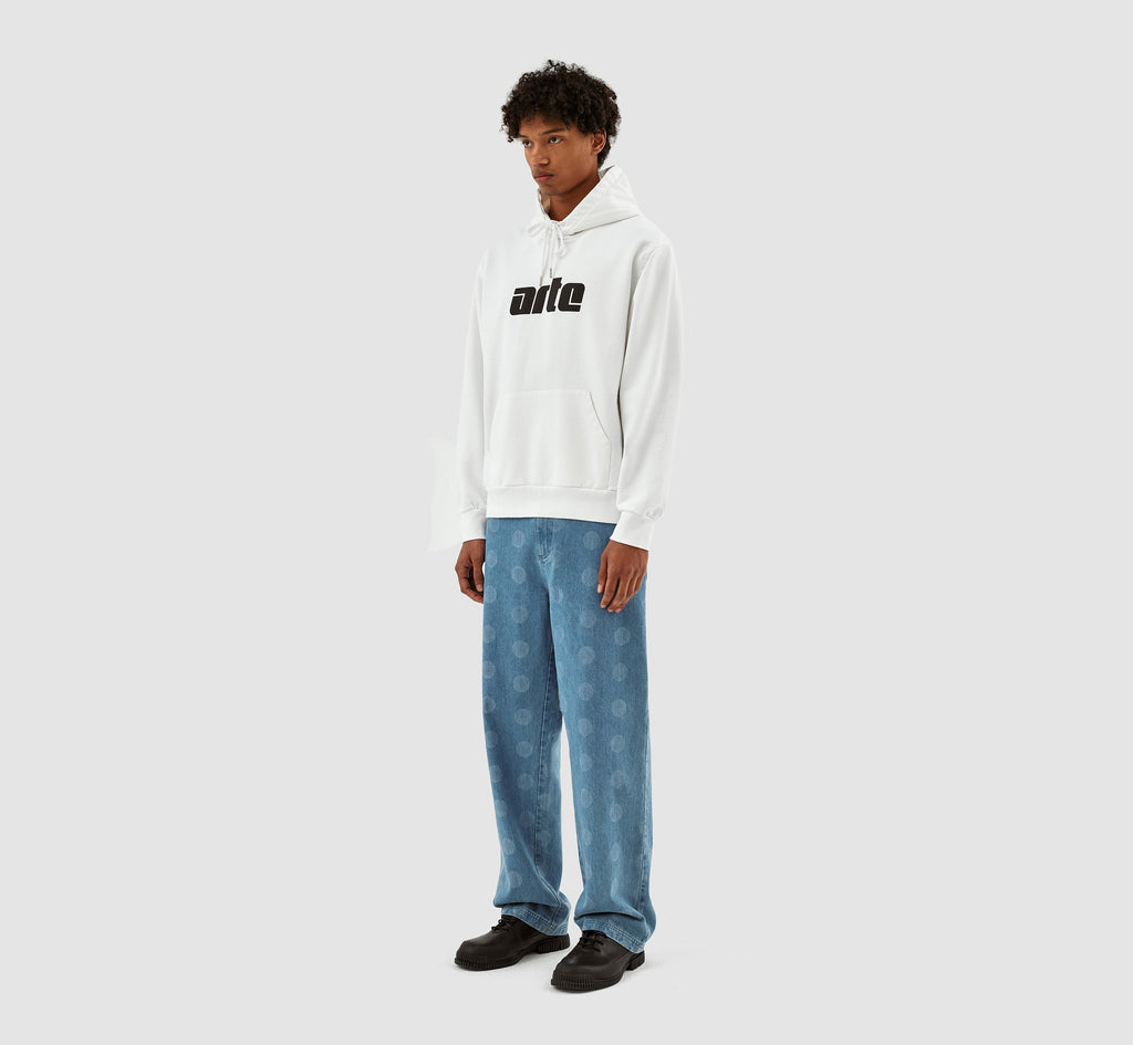 Sweat à capuche avec logo Hannes - Blanc