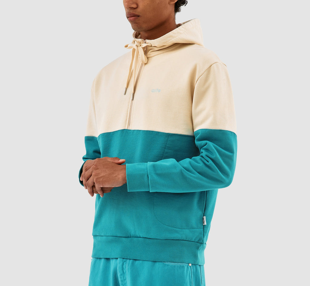 Henny Multi Hoodie - Crème/Bleu de lac