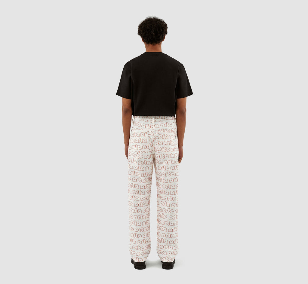 Pantalon Paul Allover Logo - Rouge/Blanc