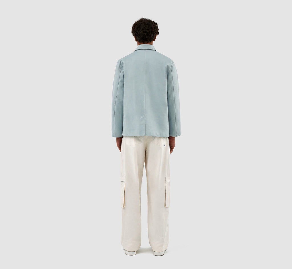 John Leather Jacket - Bleu clair