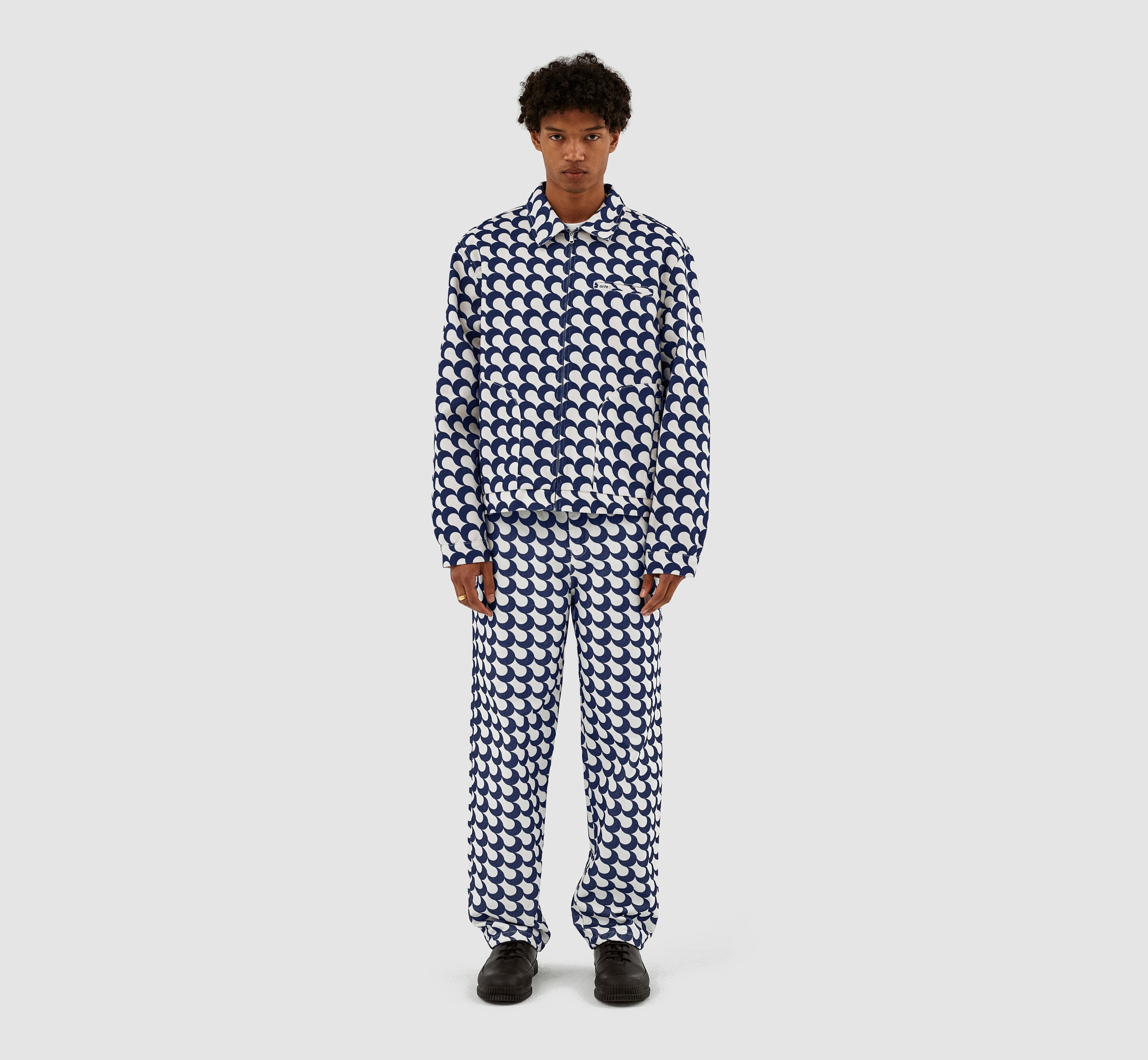 Veste Jackson imprimé Bau - Marine/Blanc