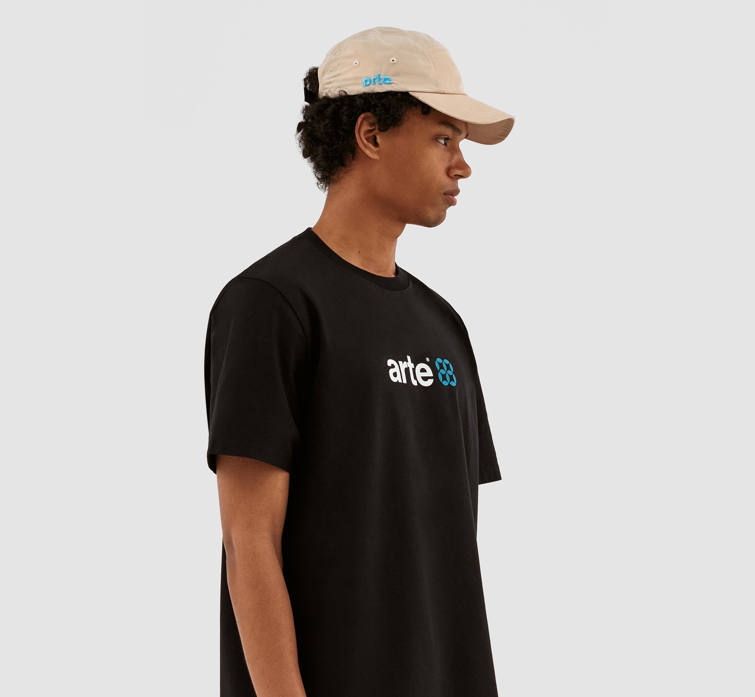 Casquette à logo latéral en forme de canne - Crème