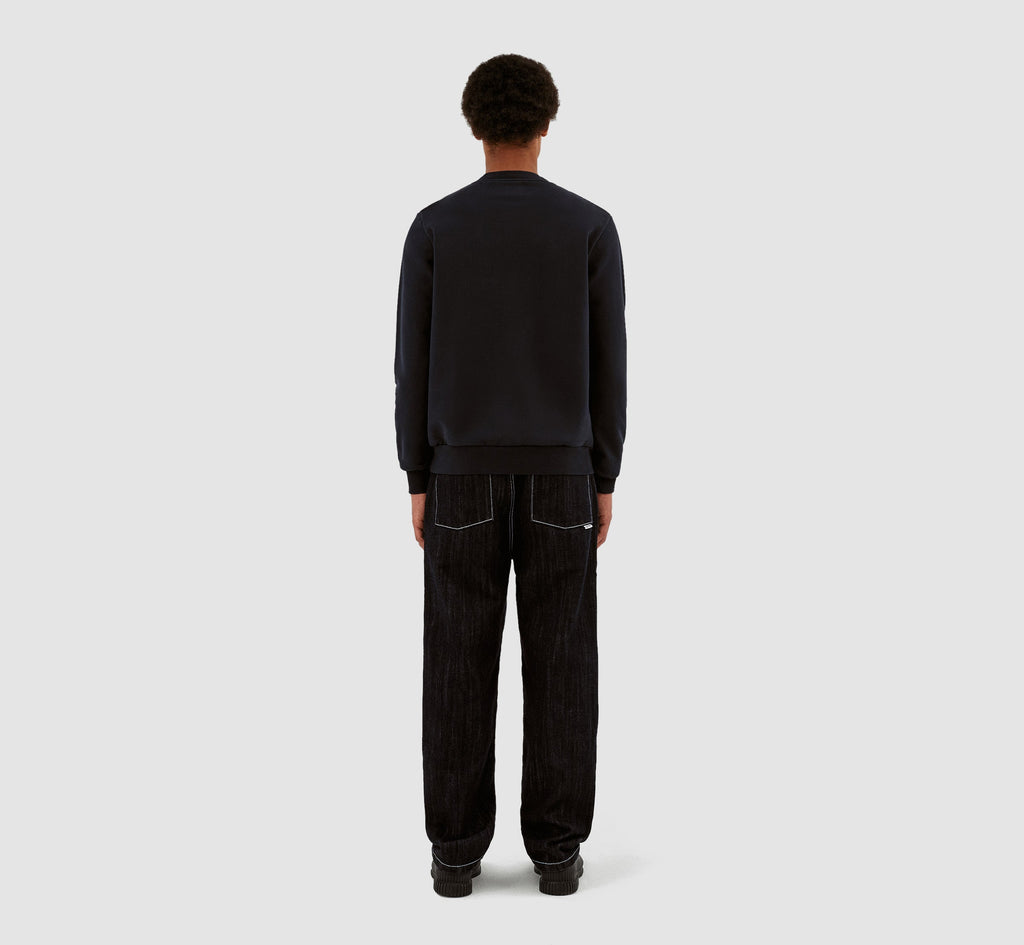 Conrad Chenille Logo Crewneck - Marine