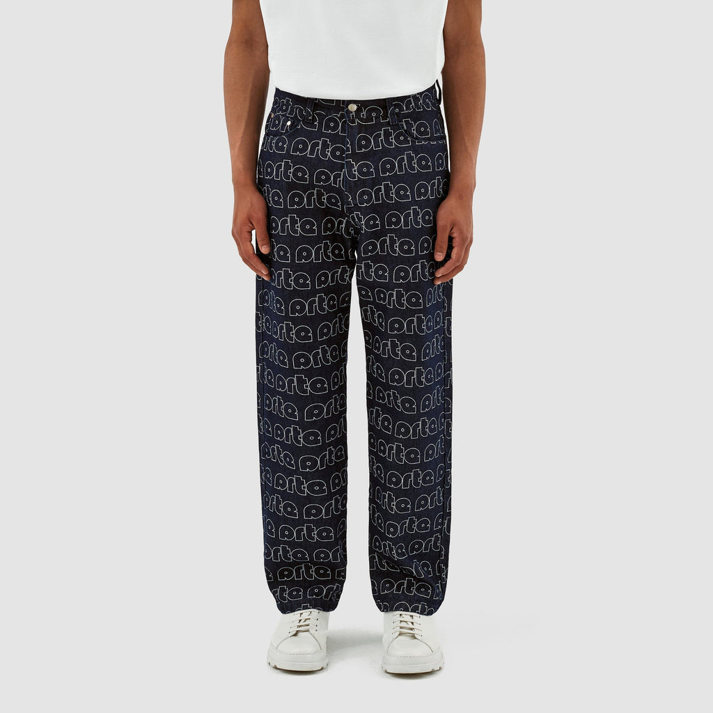 Pantalon Paul Allover Logo - Bleu/Blanc