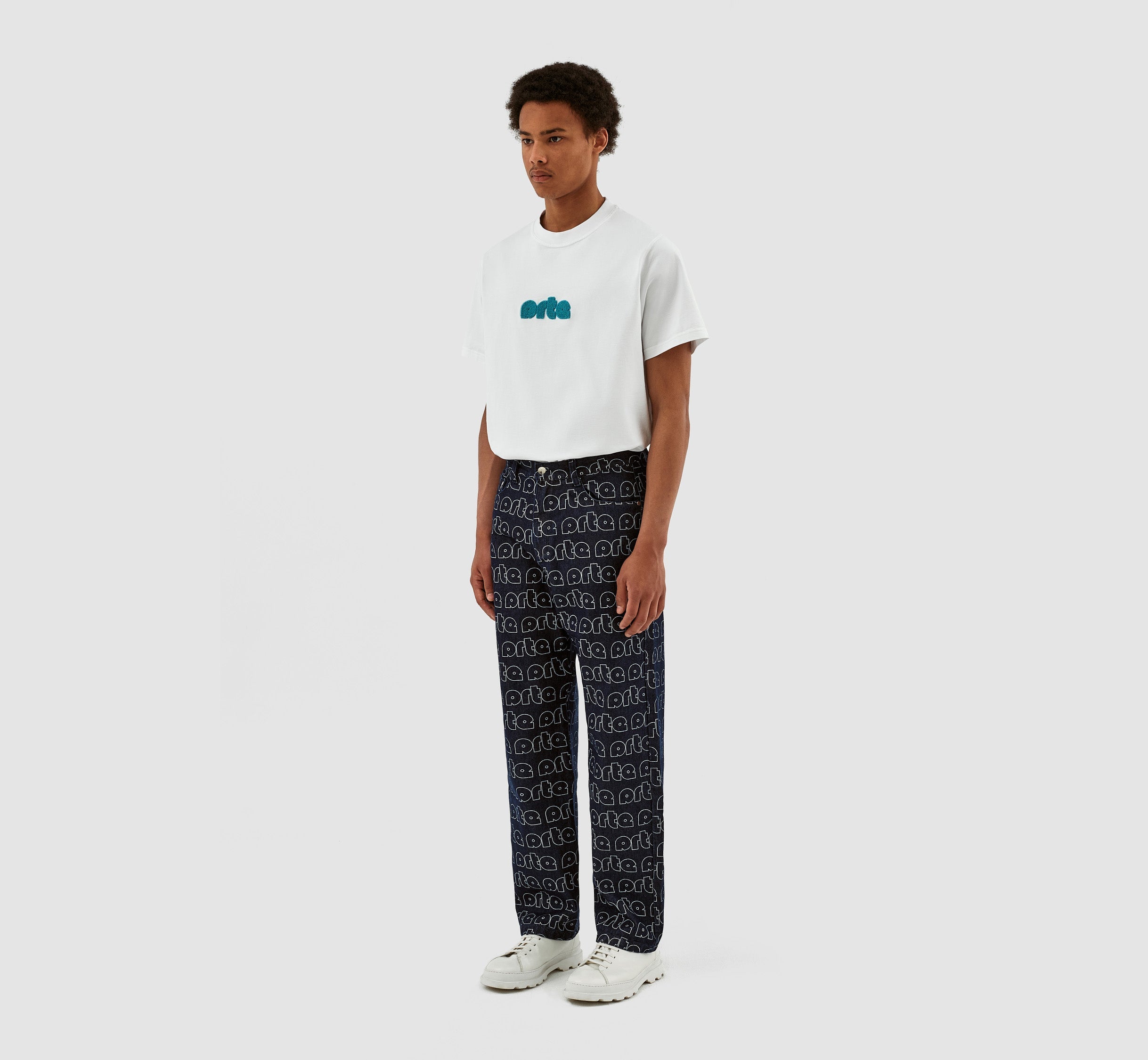 Pantalon Paul Allover Logo - Bleu/Blanc