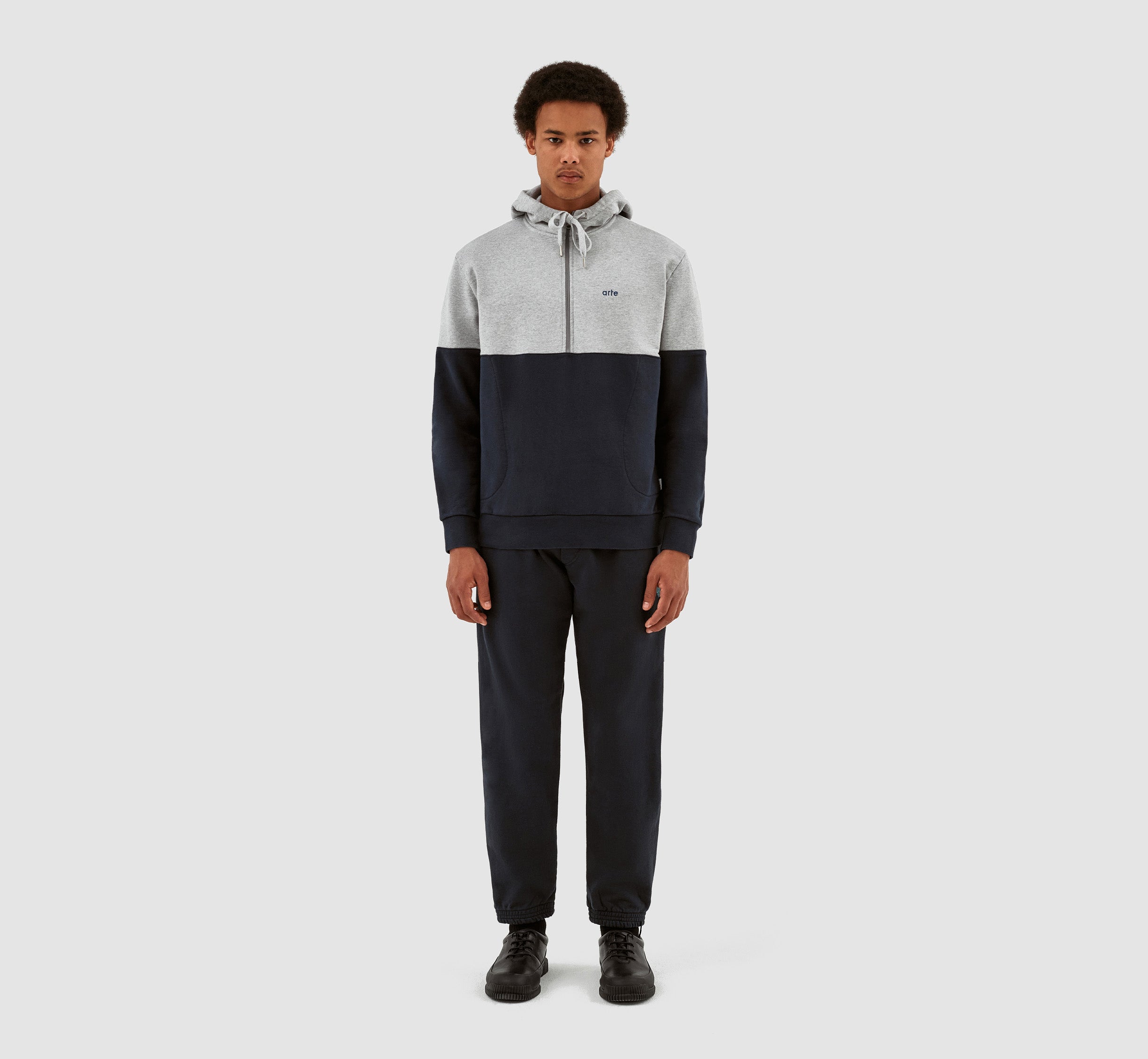 Henny Multi Hoodie - Gris/Marine