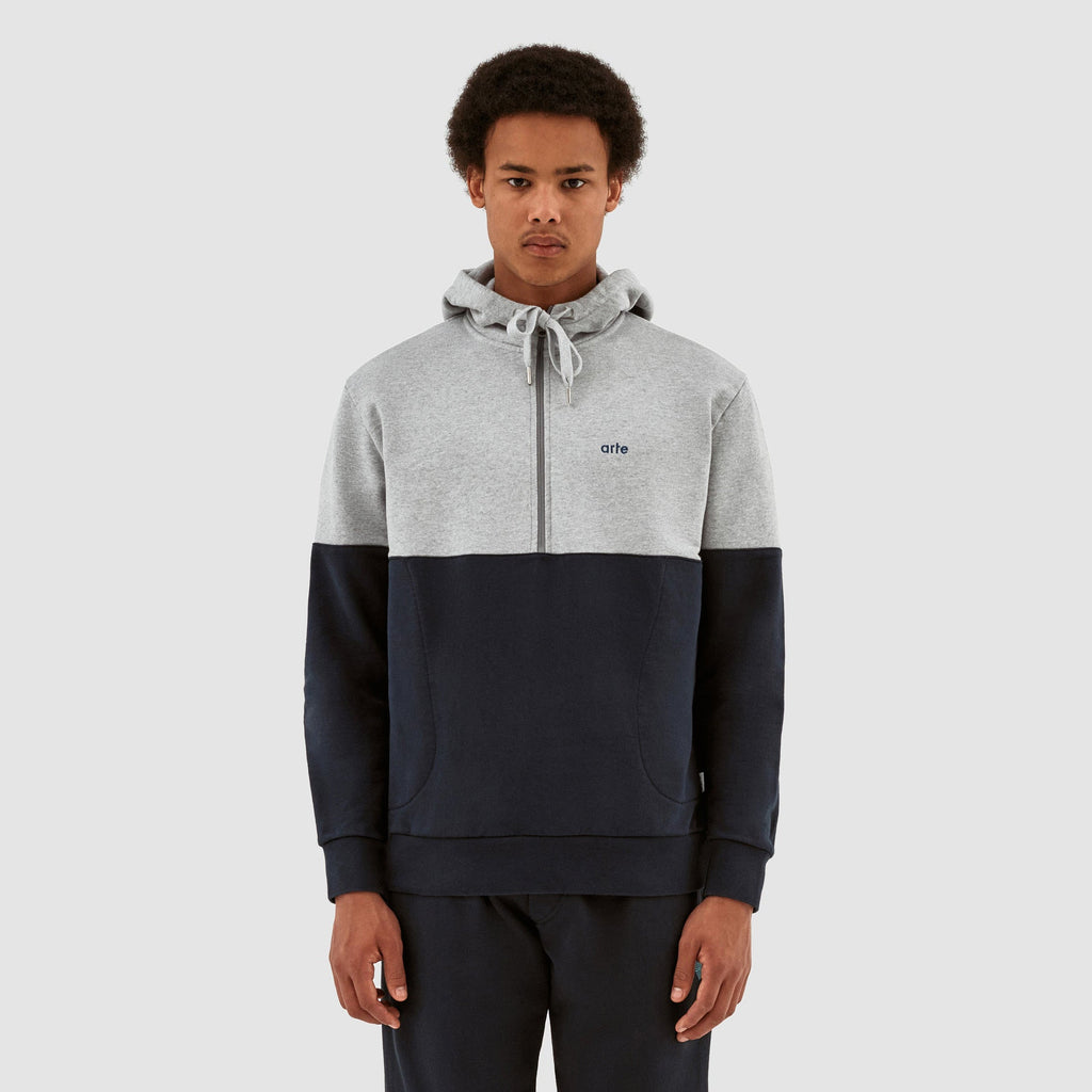 Henny Multi Hoodie - Gris/Marine
