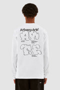 Manches longues Lee Back Tag - Blanc