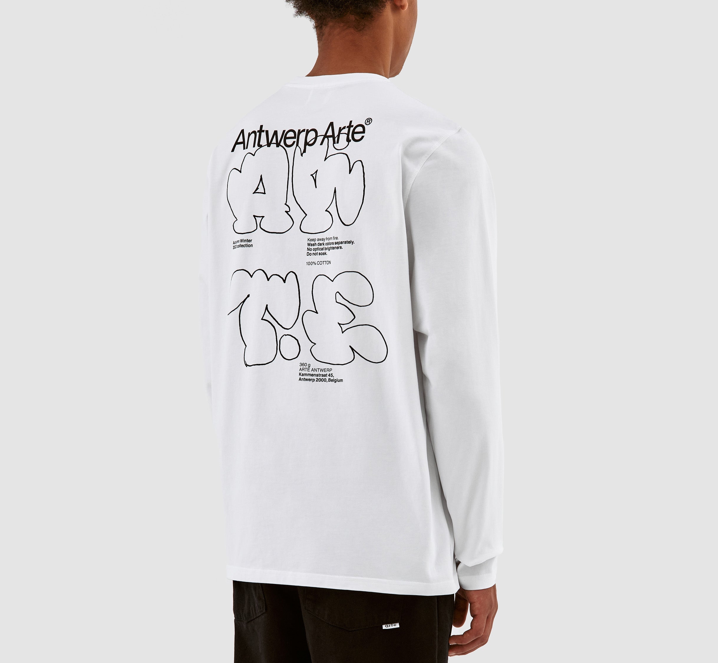 Manches longues Lee Back Tag - Blanc
