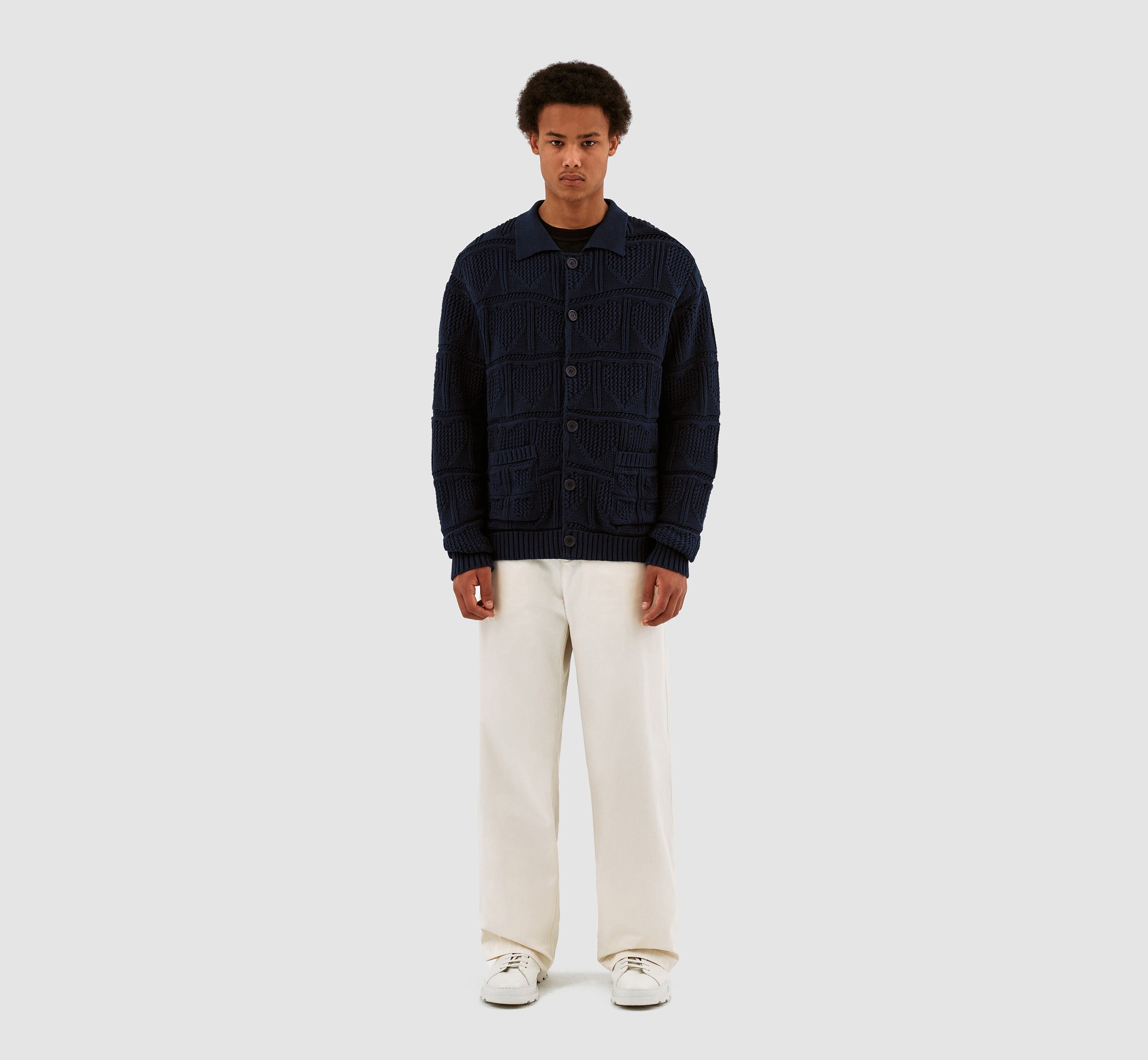 Cardigan en crochet Kyle - Marine