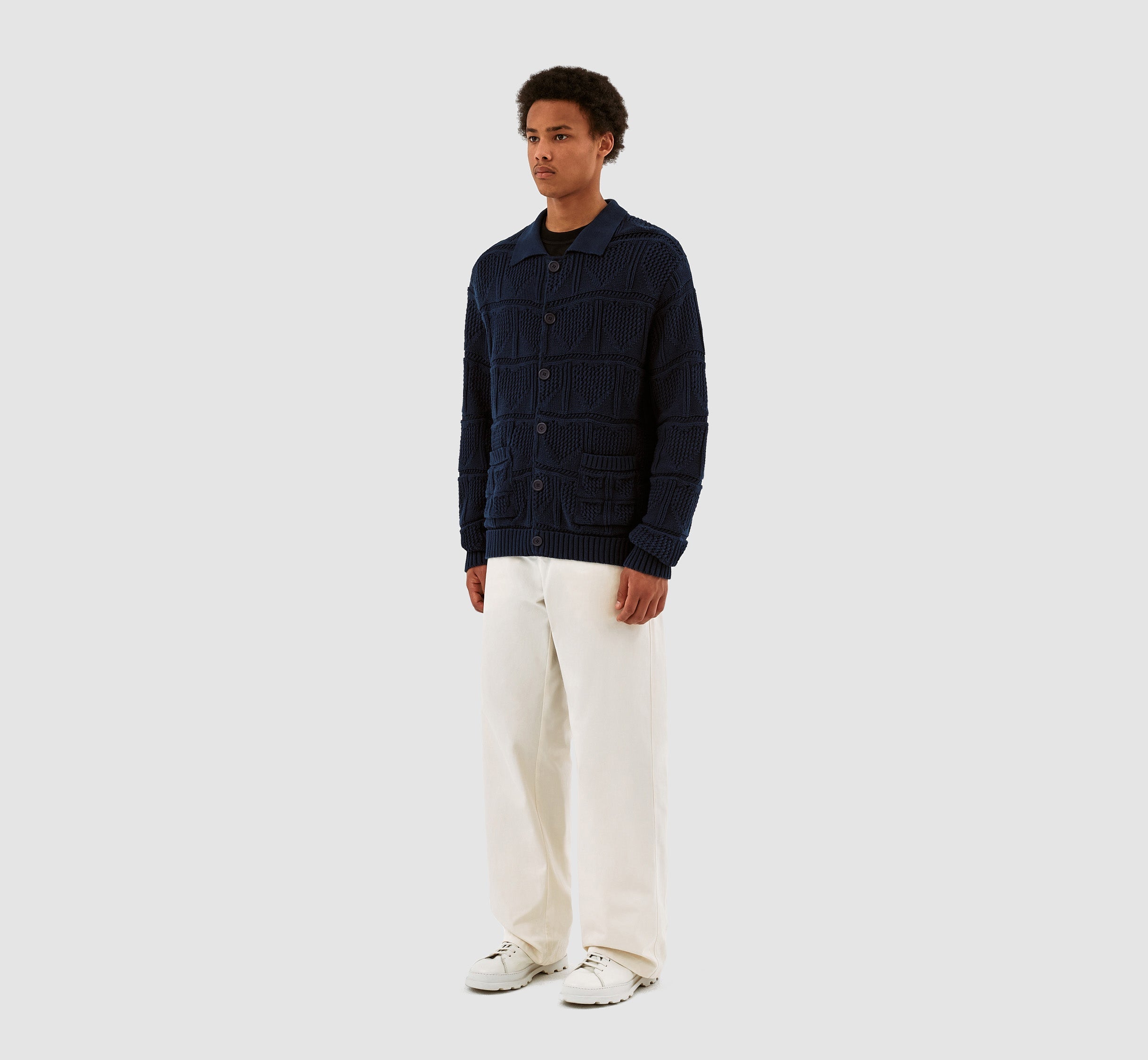 Cardigan en crochet Kyle - Marine