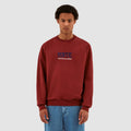 Clarck Block Logo Crewneck - Bordeaux