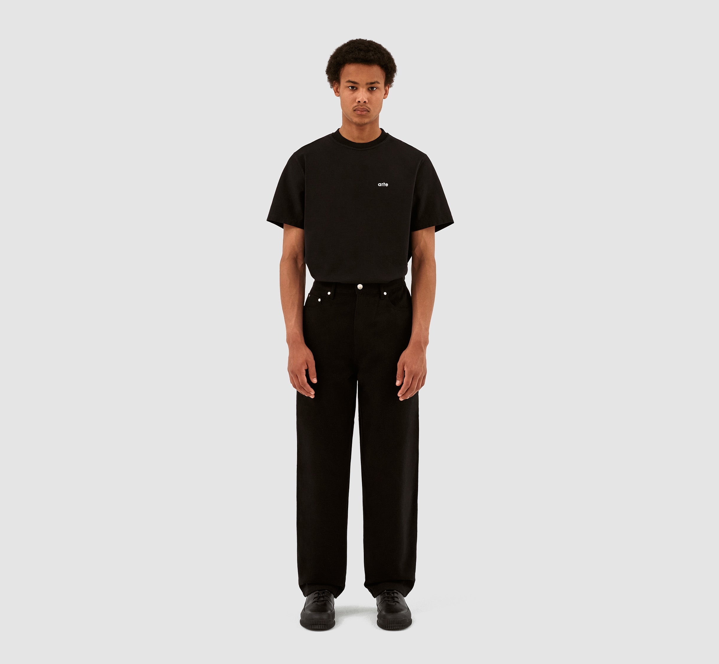 Pantalon en laine et coton Porter - Noir