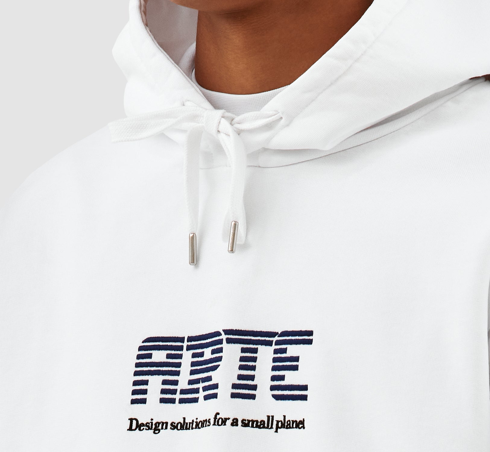 Sweat à capuche Harris Patch Logo - Blanc