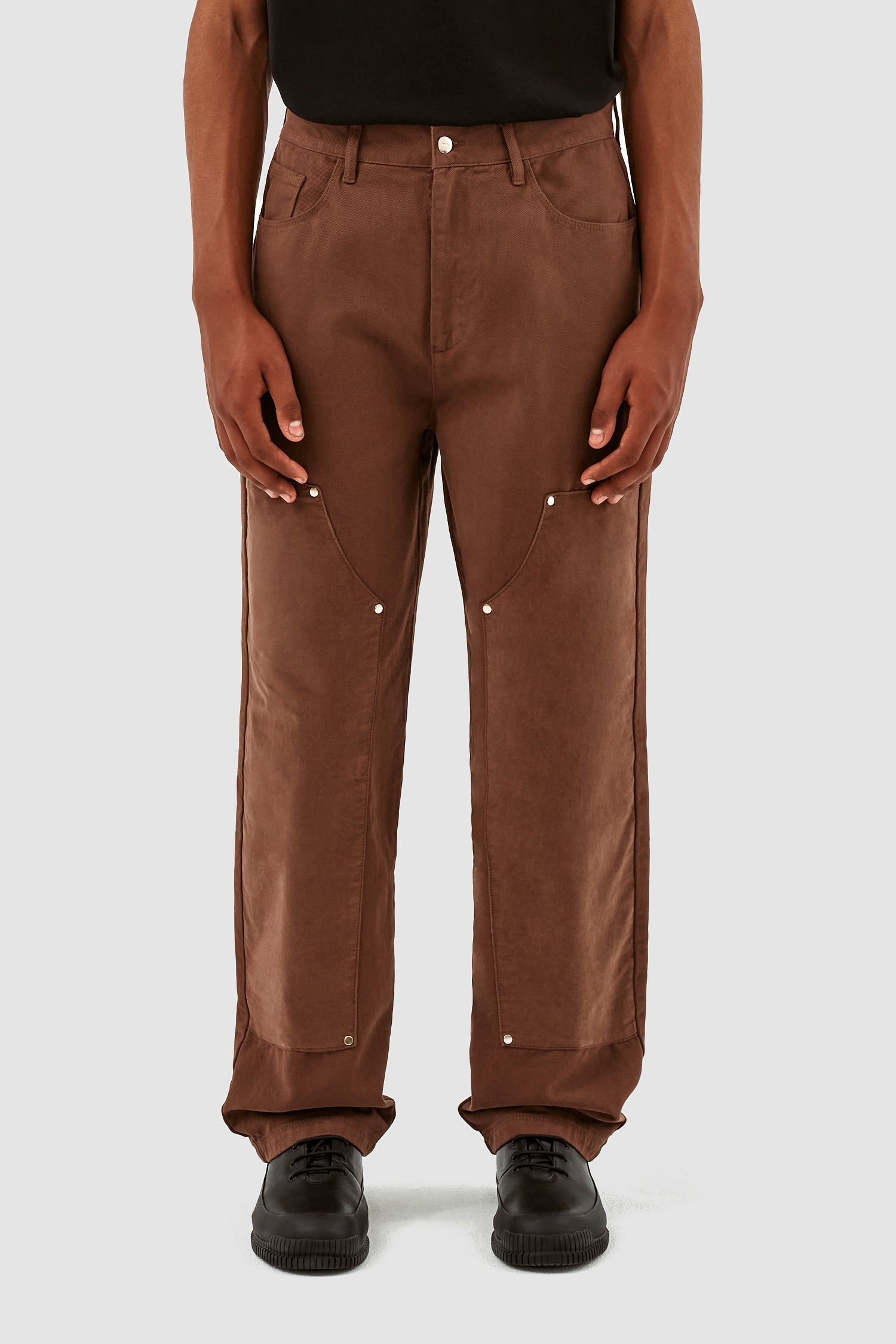 Pantalon en velours de coton Porter - Marron