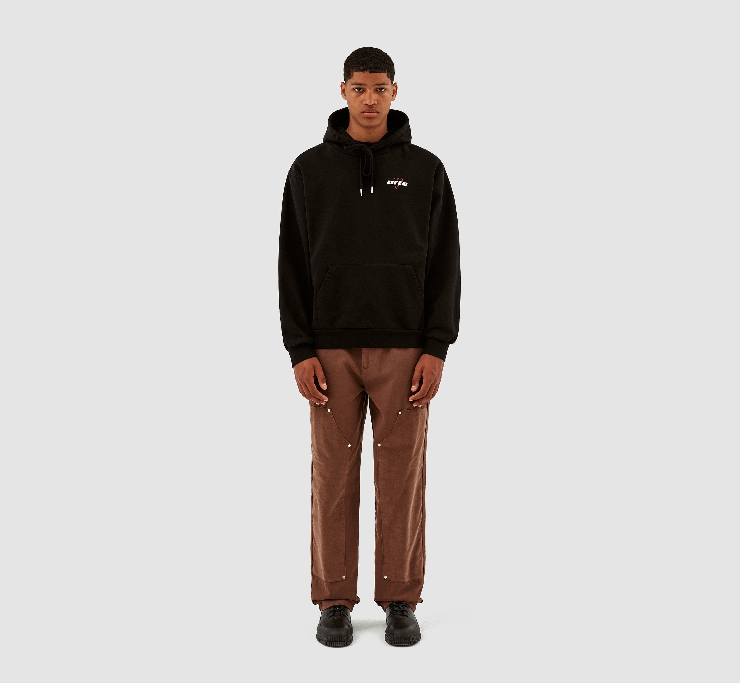 Sweat à capuche Harris Heart Logo Small - Noir