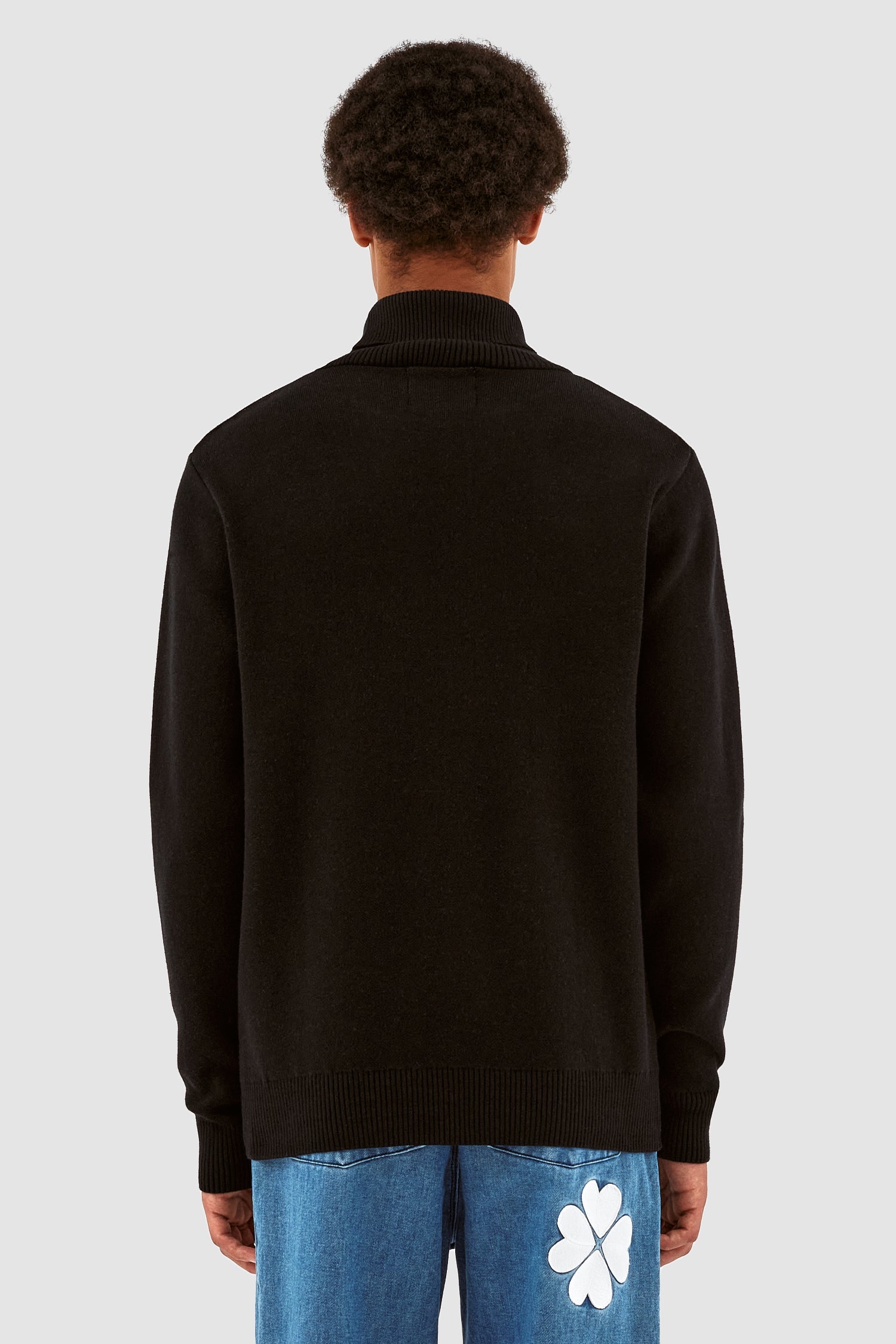 Pull à col roulé en tricot Kole - Noir