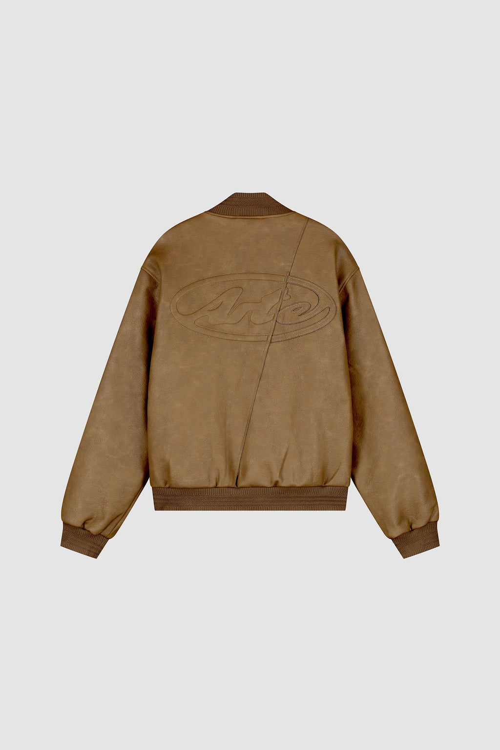Veste universitaire en cuir - Marron