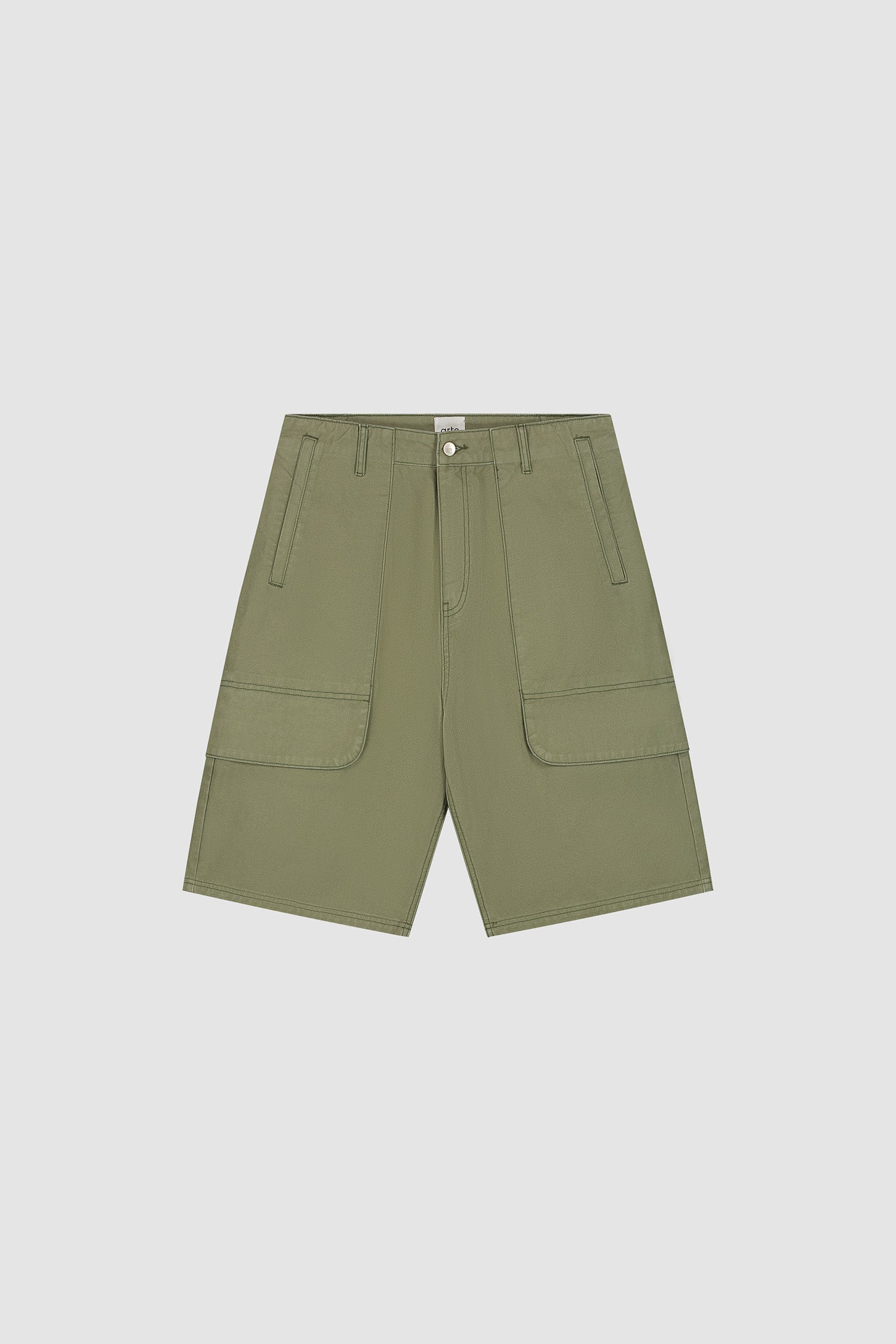 Short cargo en toile - Vert