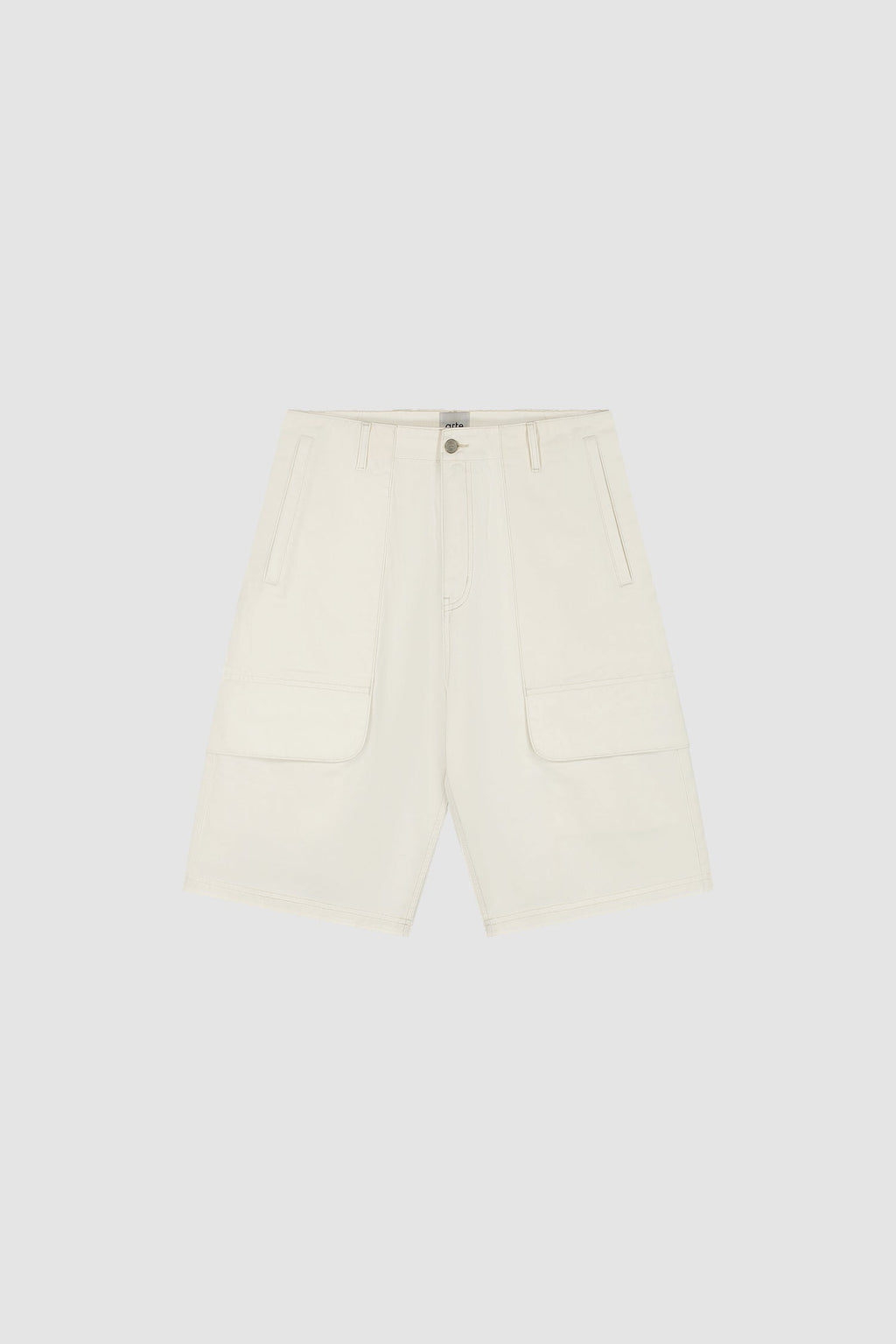 Short cargo en toile - Crème