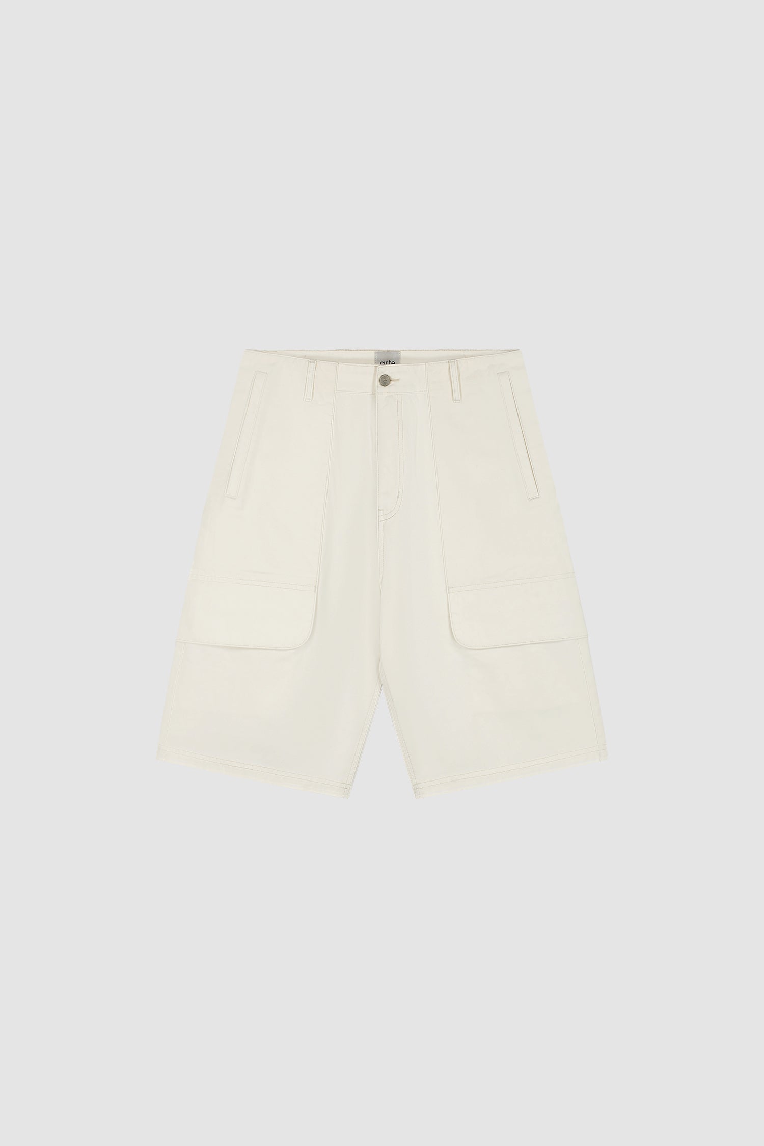 Short cargo en toile - Crème
