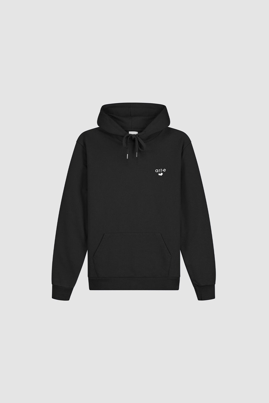 Sweat à capuche avec logo en forme de cœur - Noir