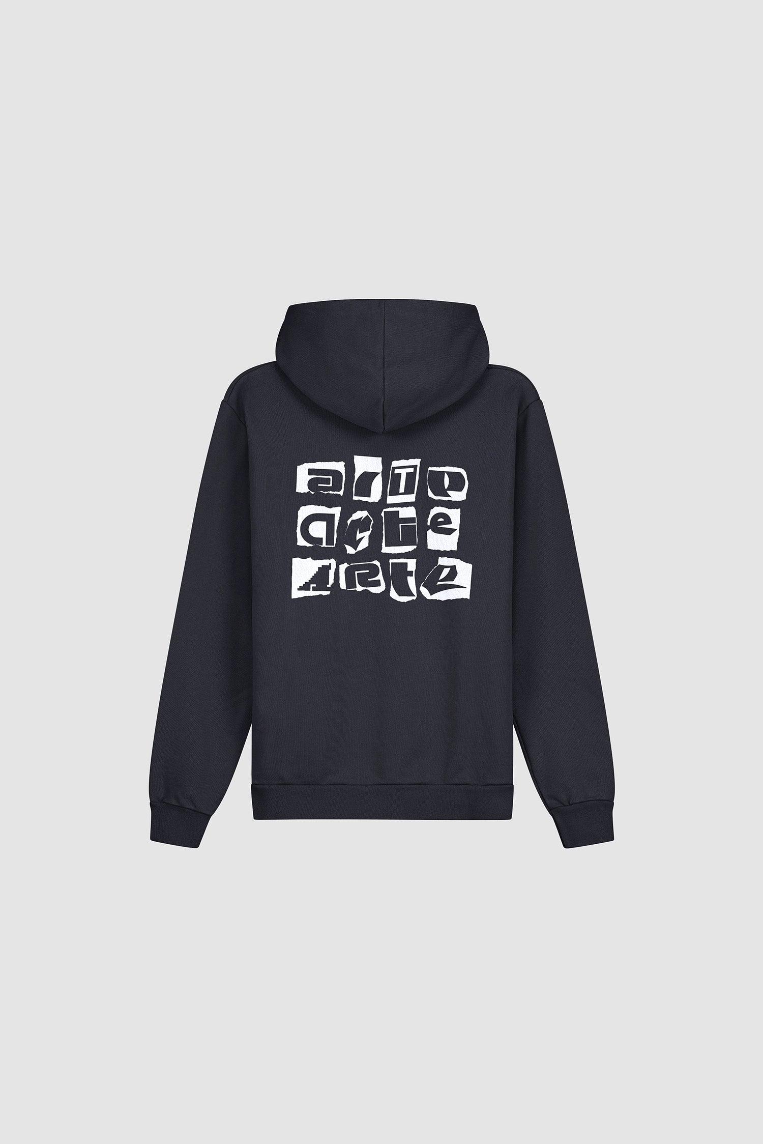 Sweat à capuche avec logo multi-couches dans le dos - Bleu marine