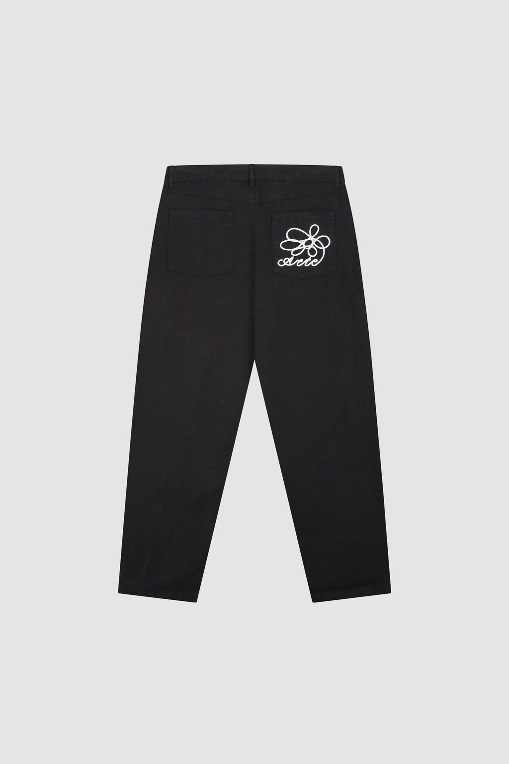 Pantalon à poches brodées - Noir