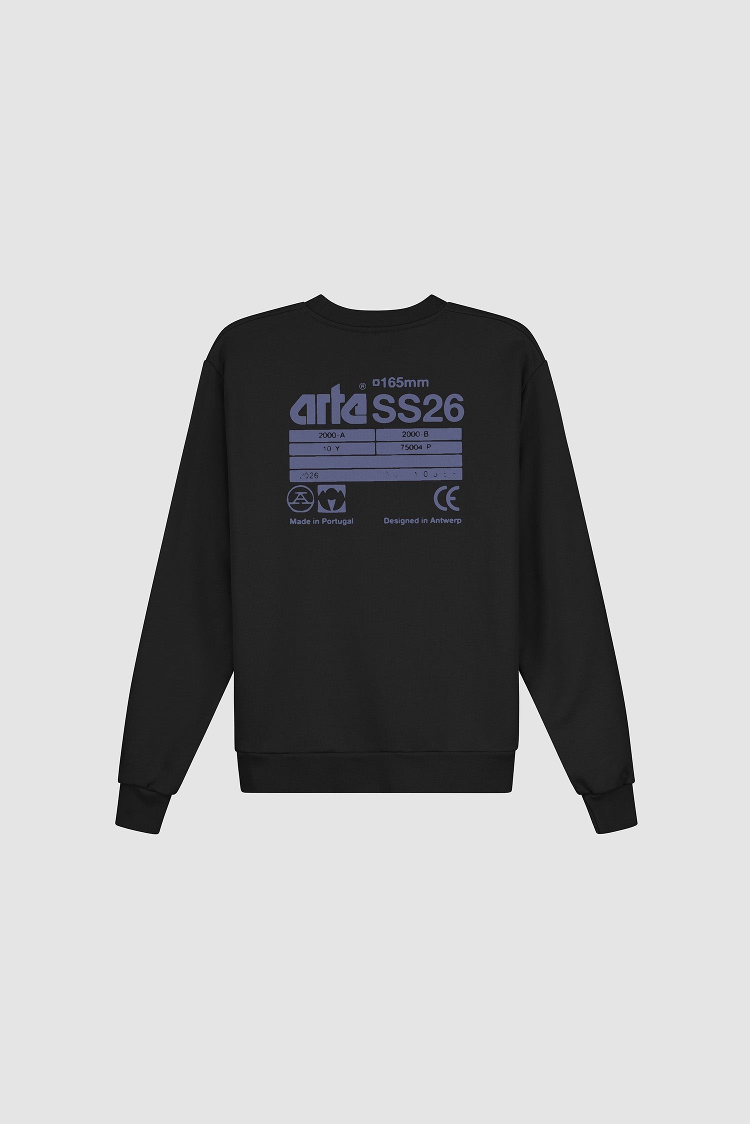 Sweat à col rond SS26 - Noir