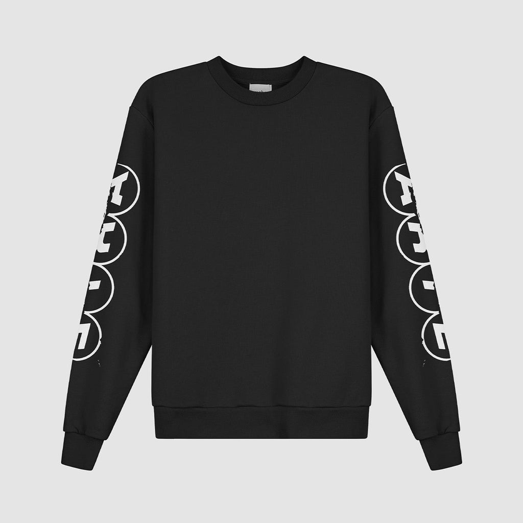 T-shirt à manches courtes et col rond imprimé - Noir
