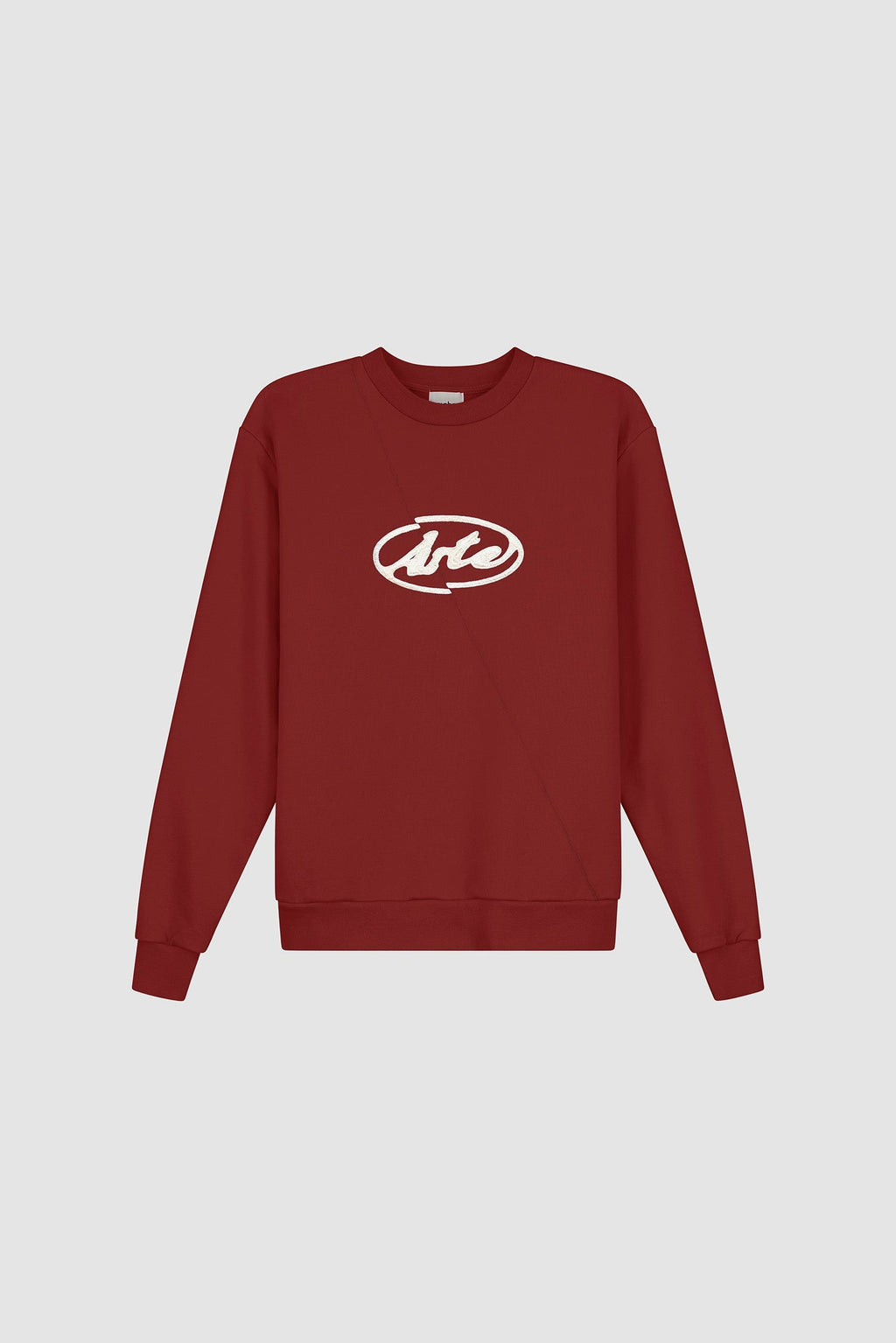 Pull brodé avec logo cercle - Bordeaux