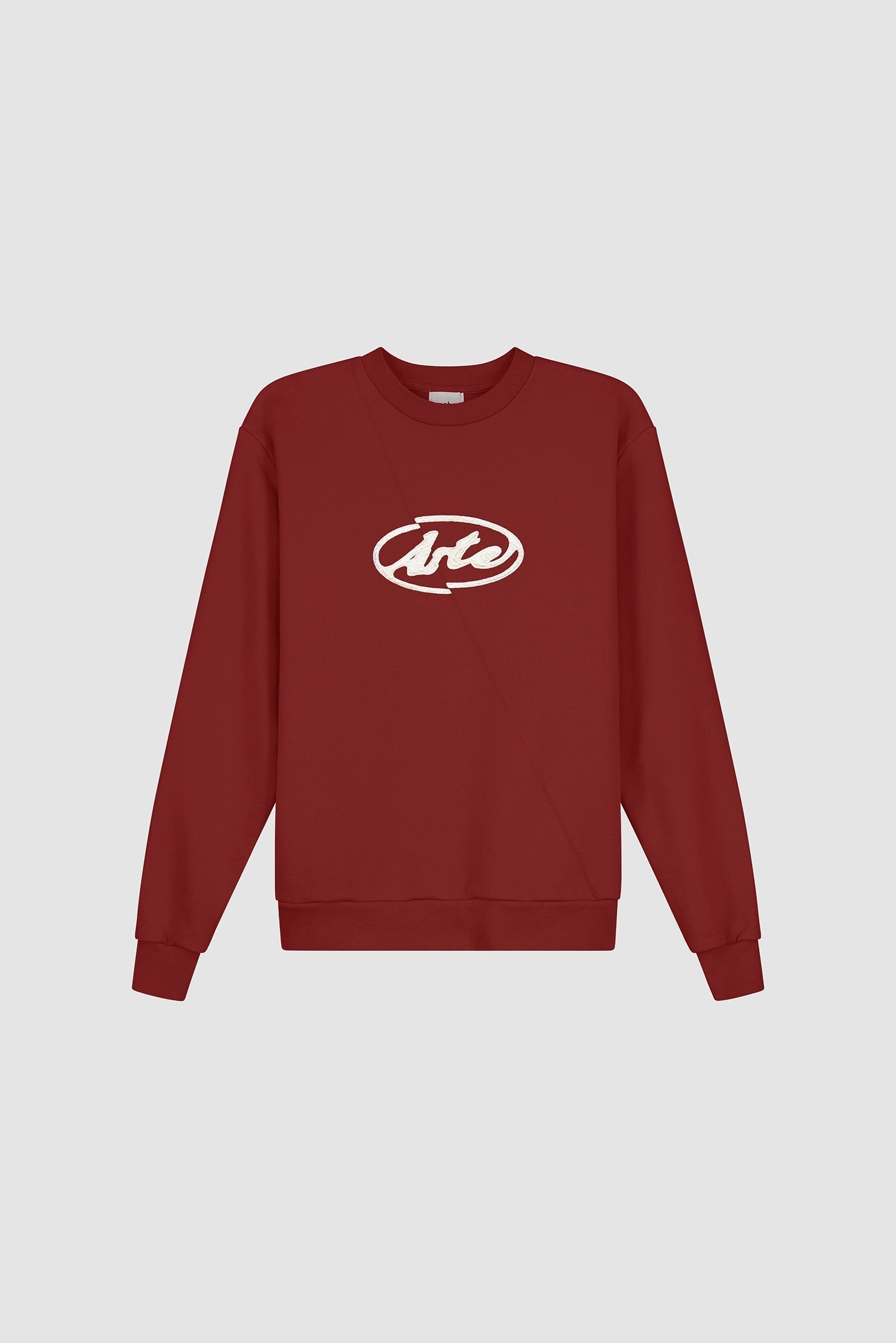 Pull brodé avec logo cercle - Bordeaux