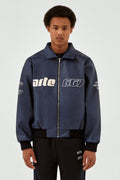 667 Veste en cuir - Marine
