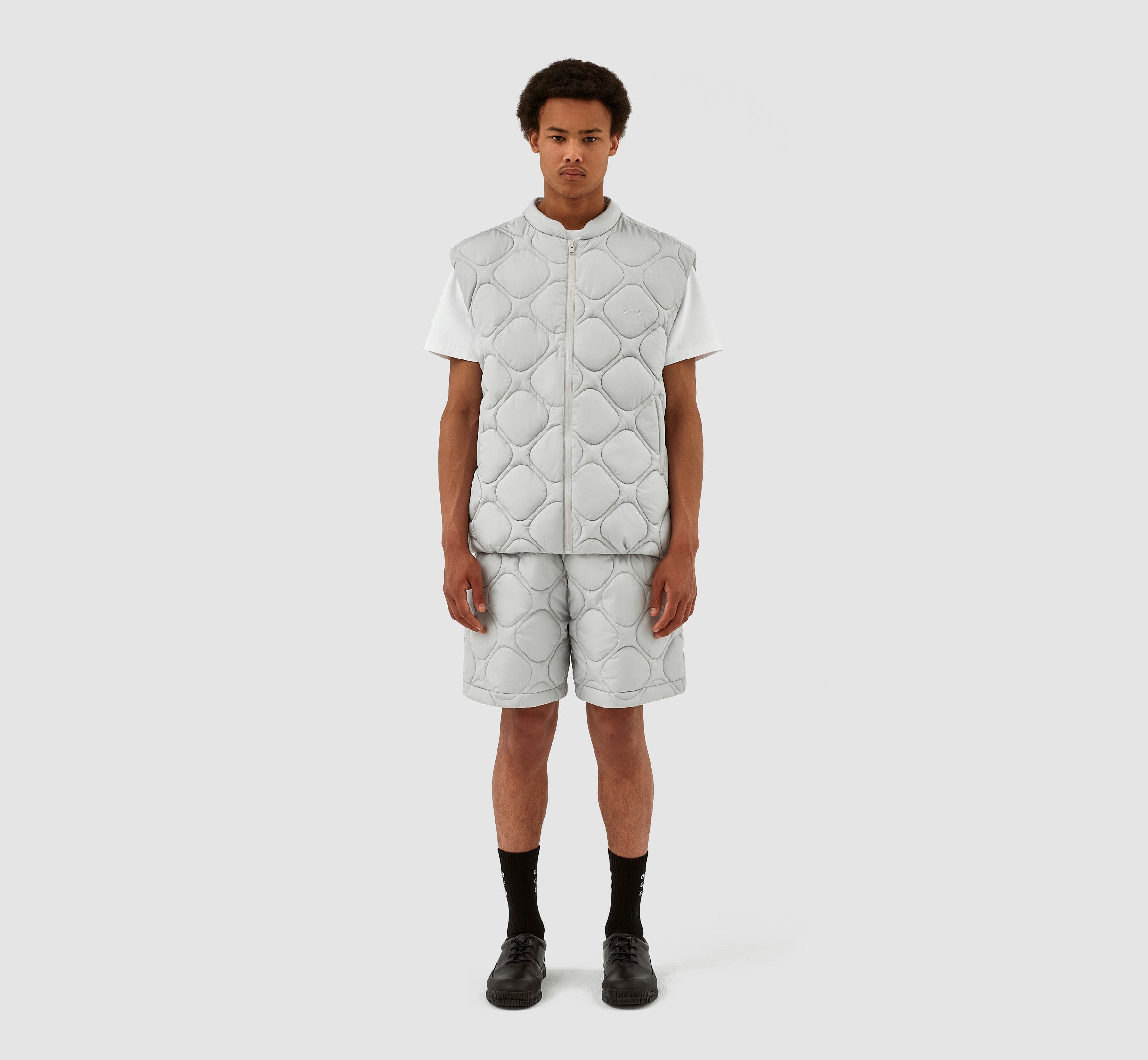 Short matelassé Steiner - Gris clair