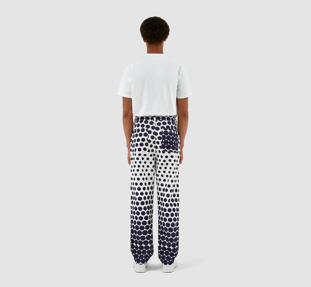 Pantalon à pois Paul - Marine/Blanc