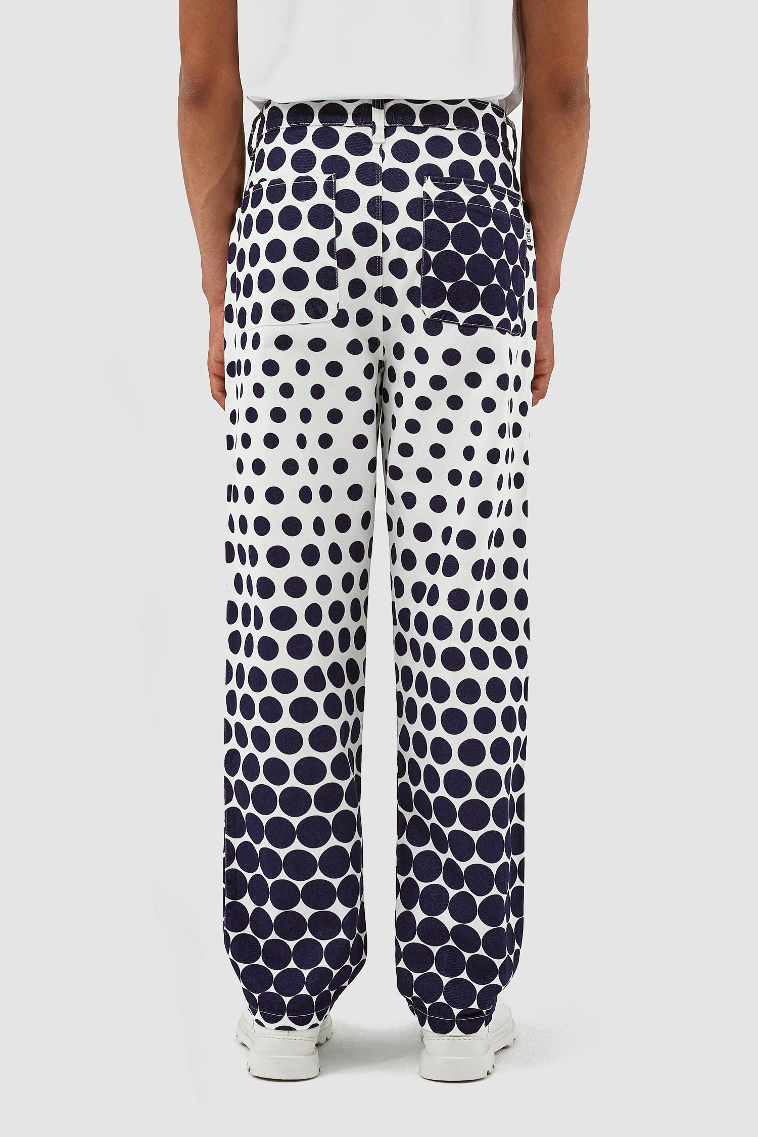 Pantalon à pois Paul - Marine/Blanc