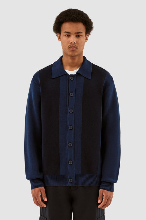 Cardigan à rayures Keler - Marine/Noir