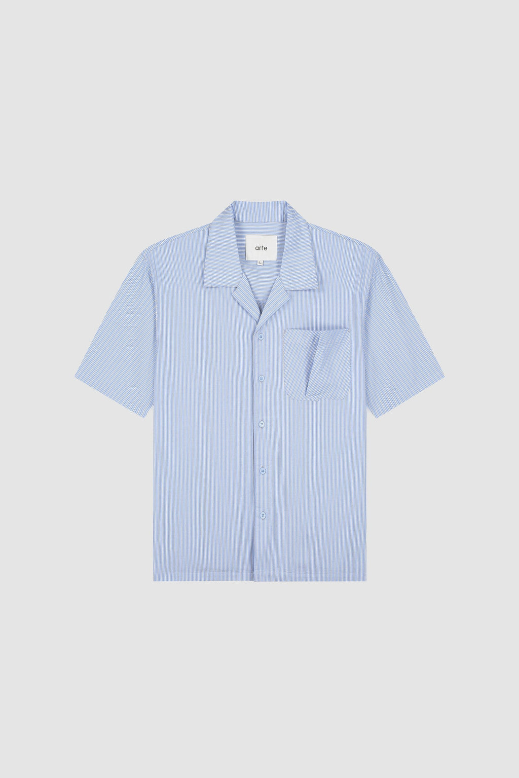 Chemise à poche plissée - Rayée