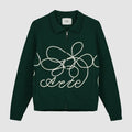 Tricot avec logo fleuri - Vert