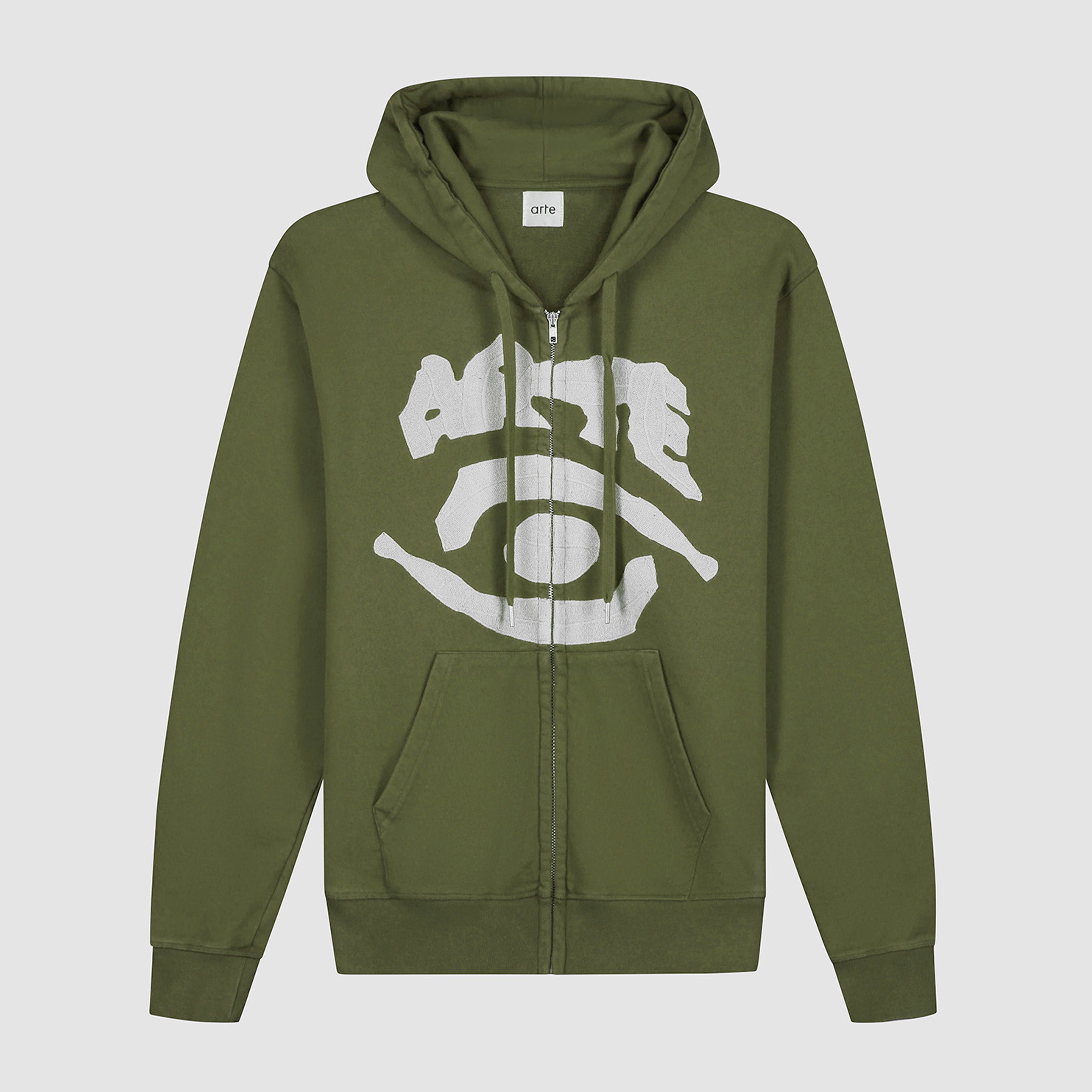 Sweat à capuche zippé Eye - Vert