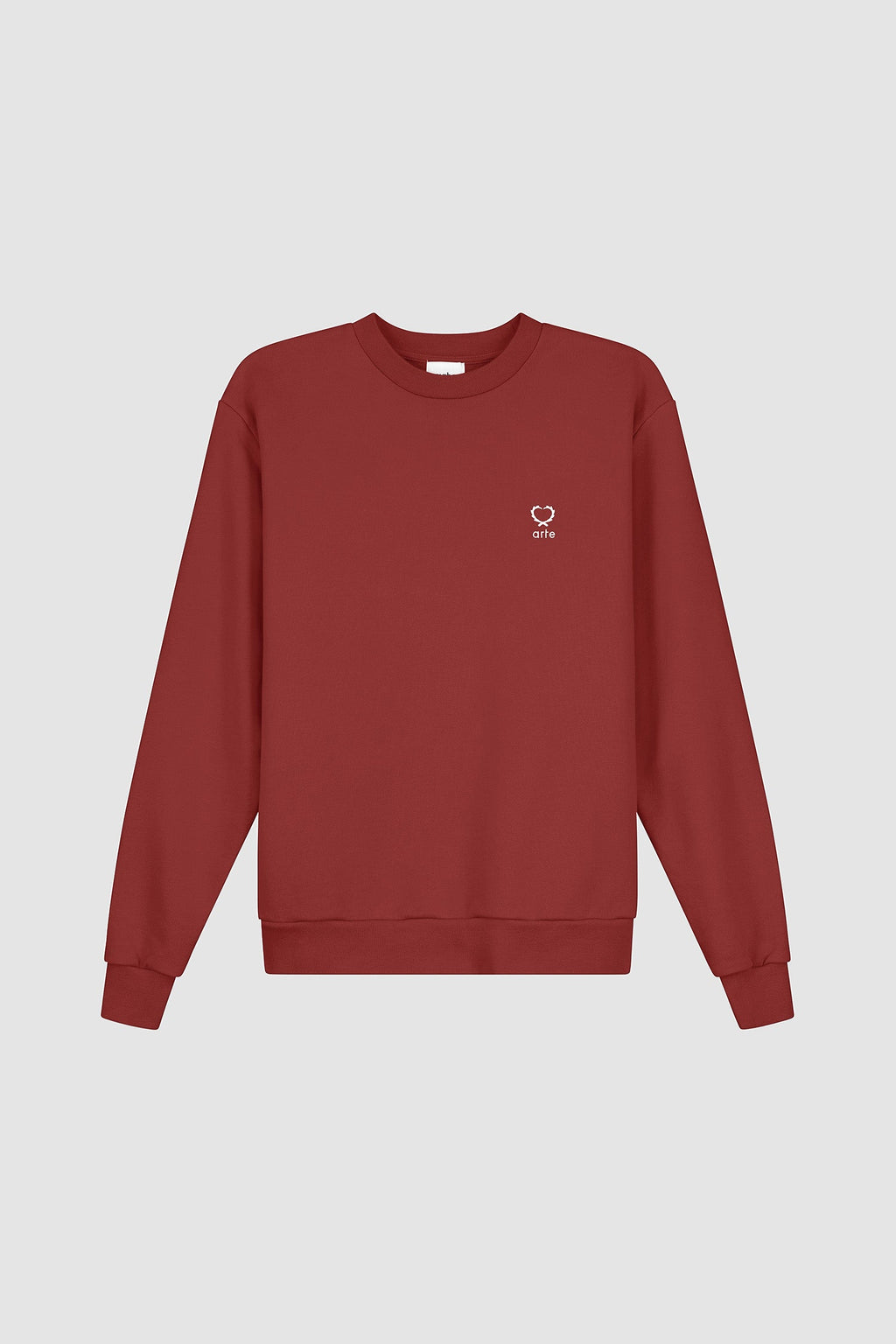 Carlos Small Heart Crewneck - Bordeaux