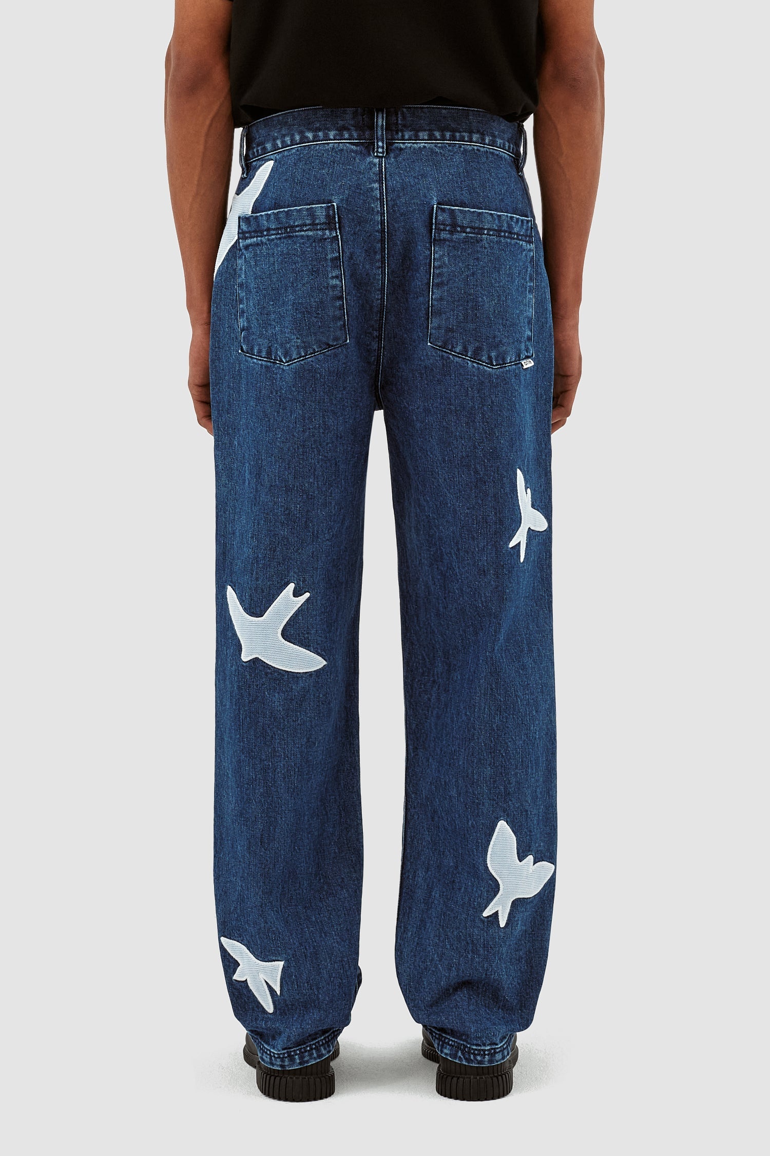 Pantalon Parker Birds - Bleu lavé