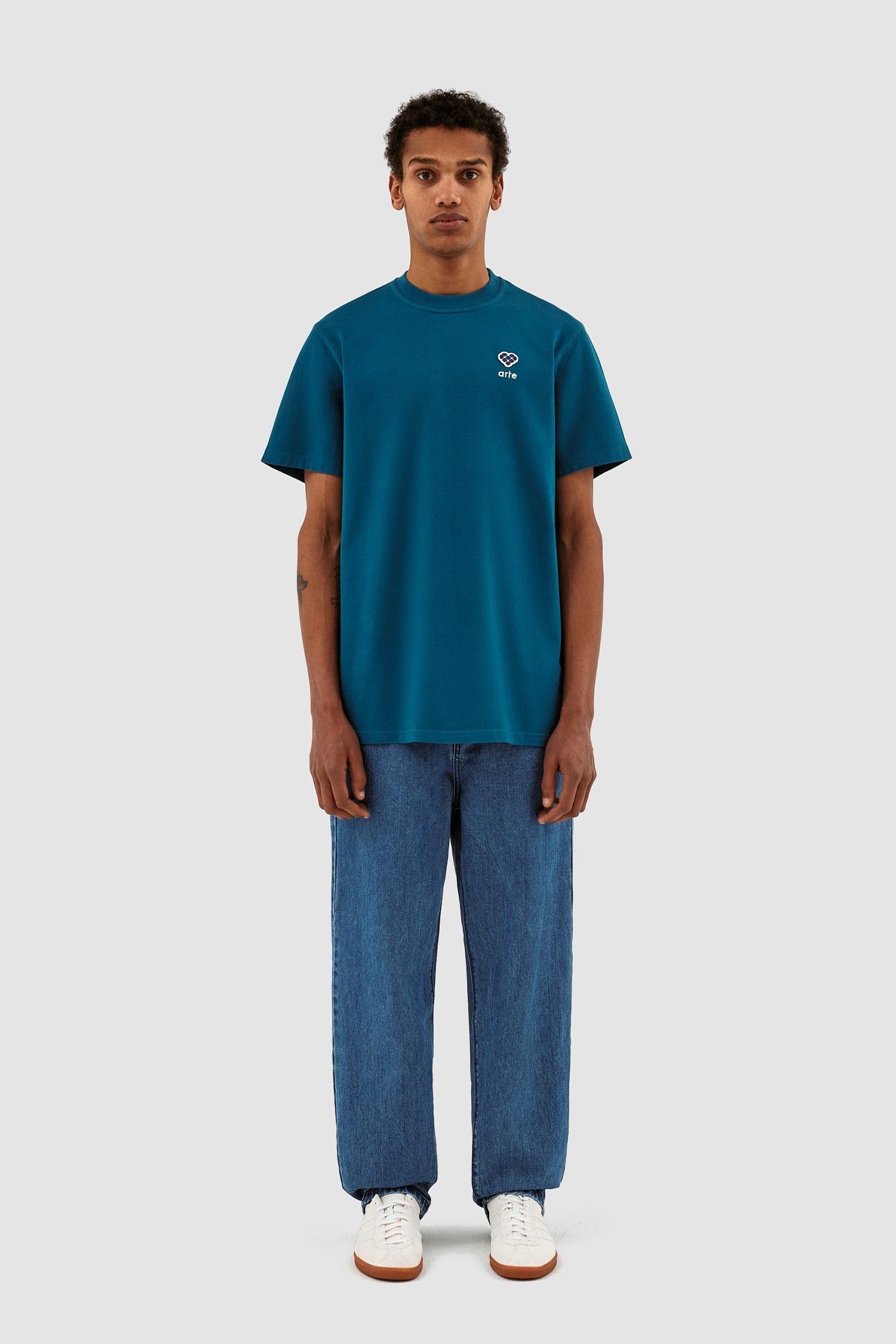 Tommy Heart Patch T-shirt - Blue Lagoon