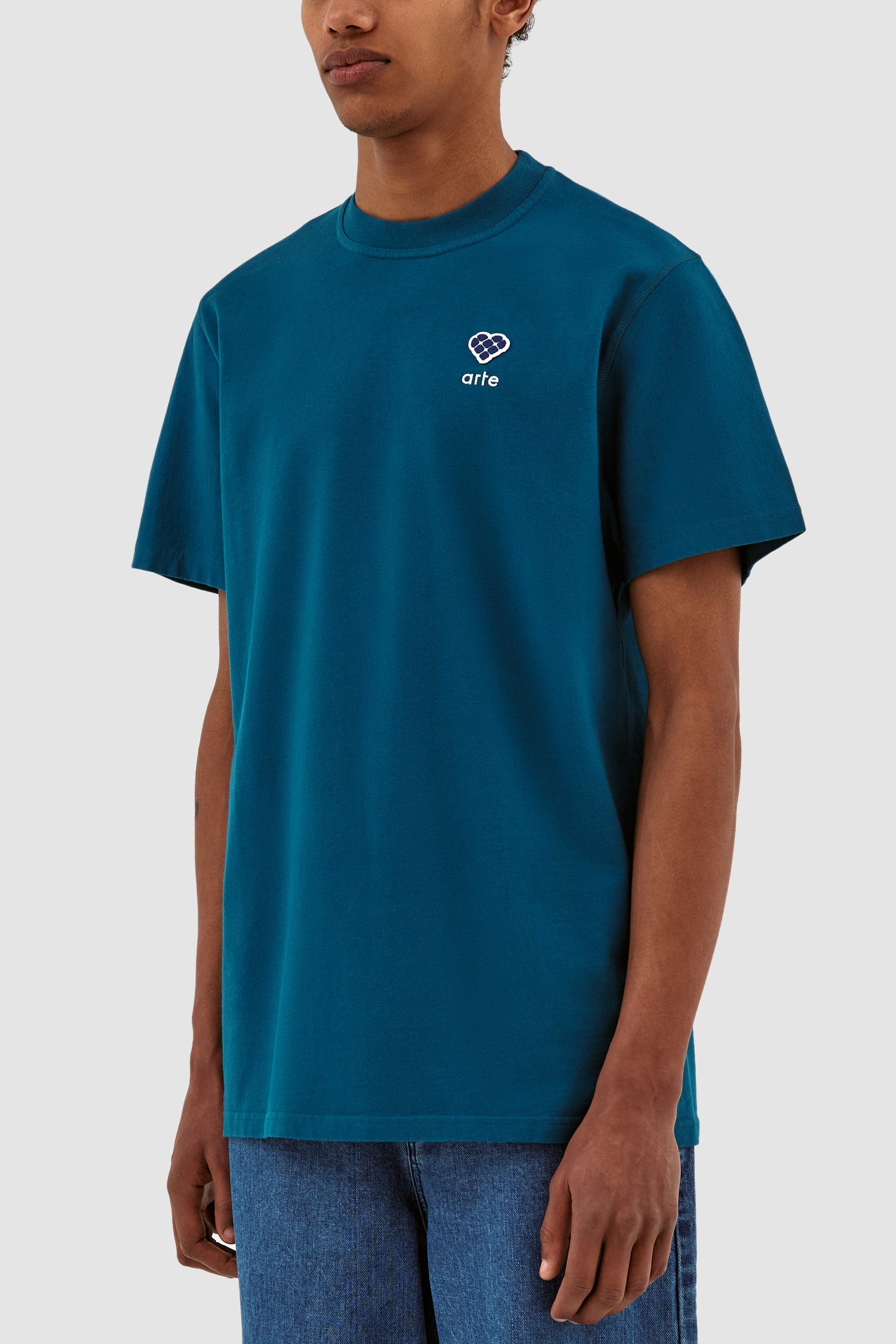 Tommy Heart Patch T-shirt - Blue Lagoon