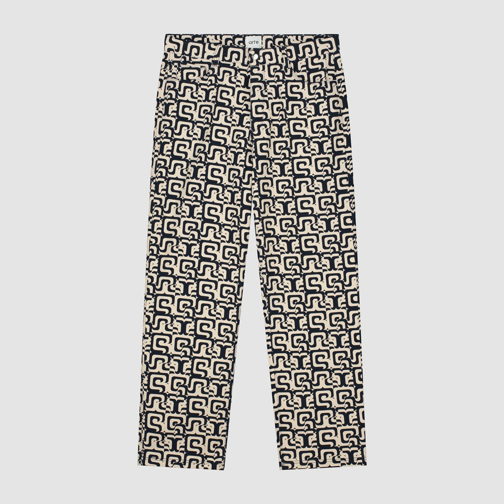 Pantalon Jonas Allover - Marine/Crème