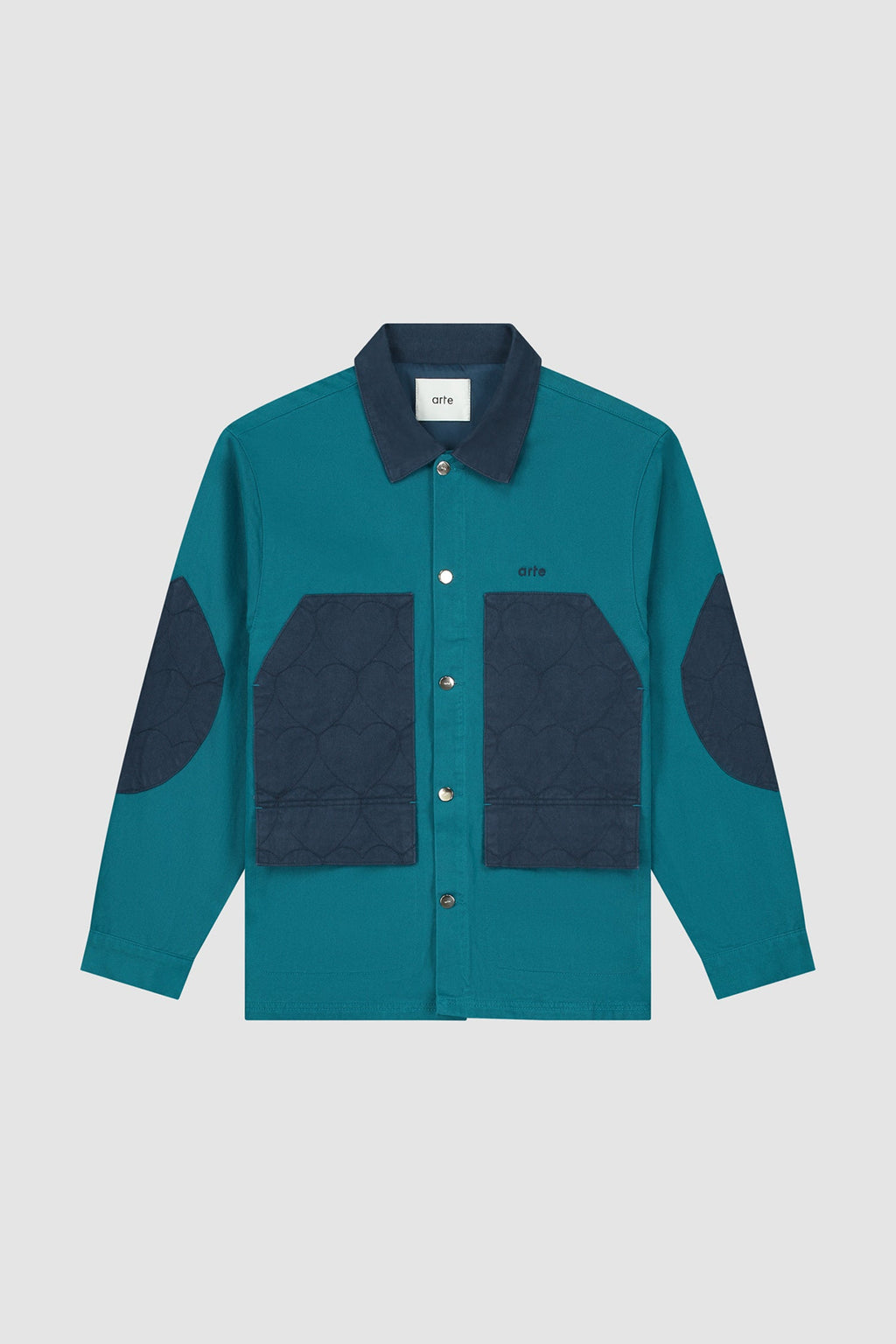 Veste matelassée Jules Heart - Bleu pétrole