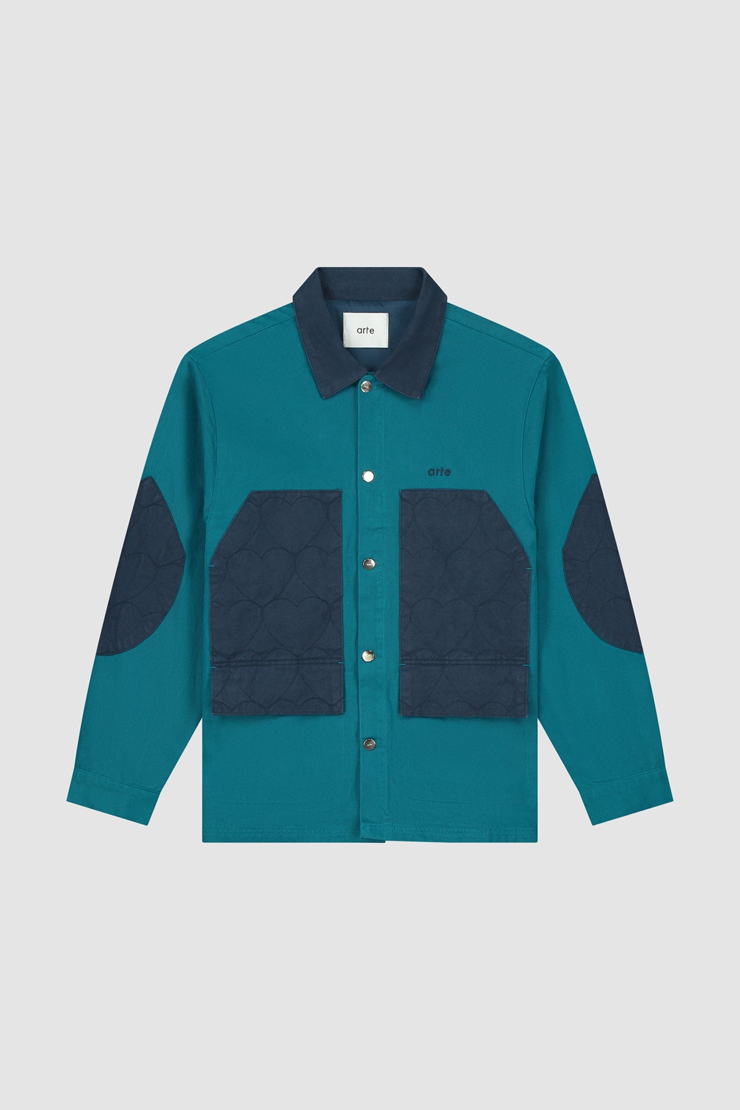 Veste matelassée Jules Heart - Bleu pétrole